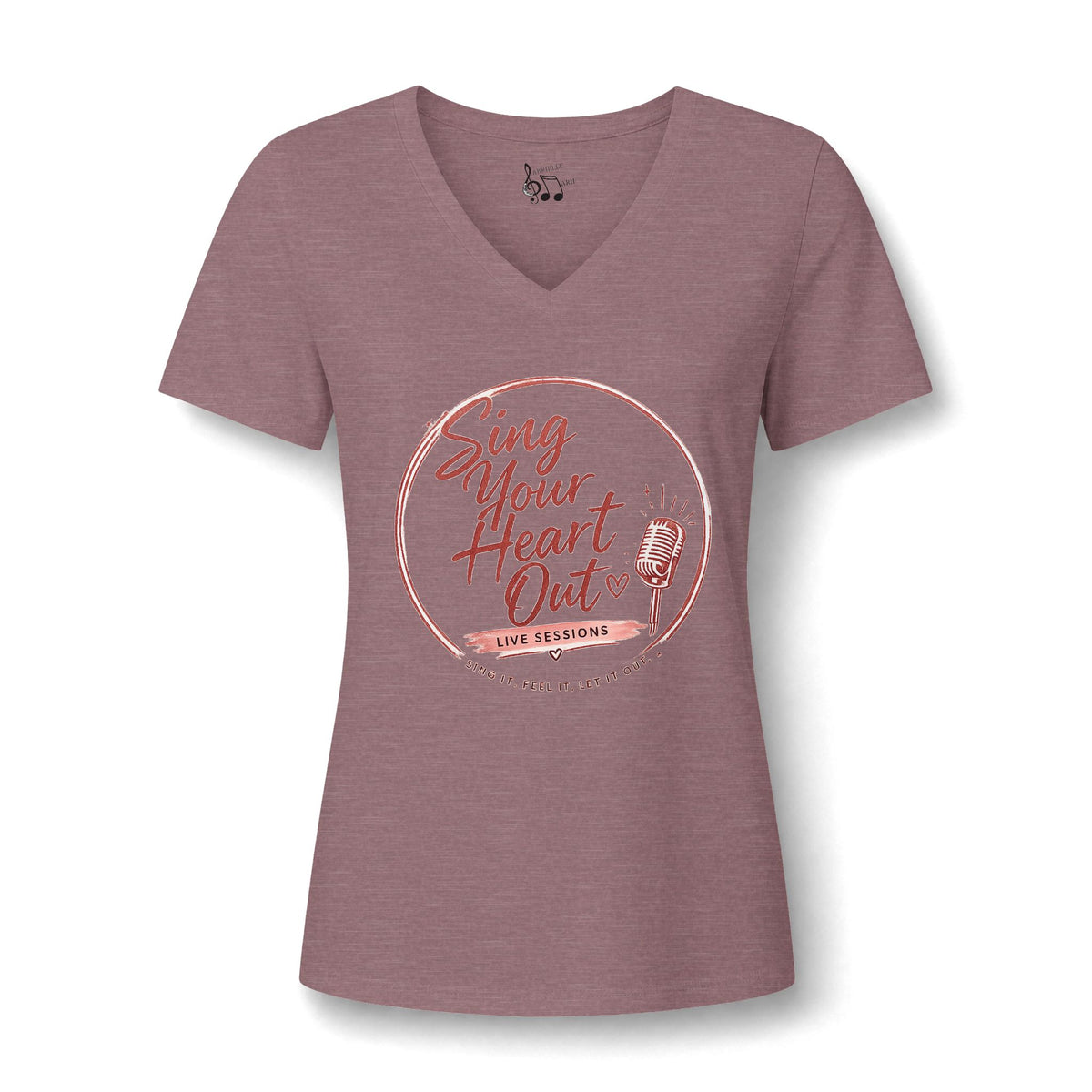 Sing Your Heart Out V-Neck Tee