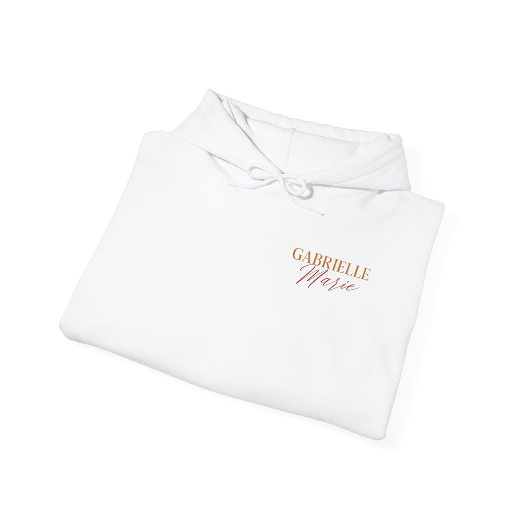 Gabrielle Marie 'Love & Fire' Hoodie — Vintage Floral Back Graphic