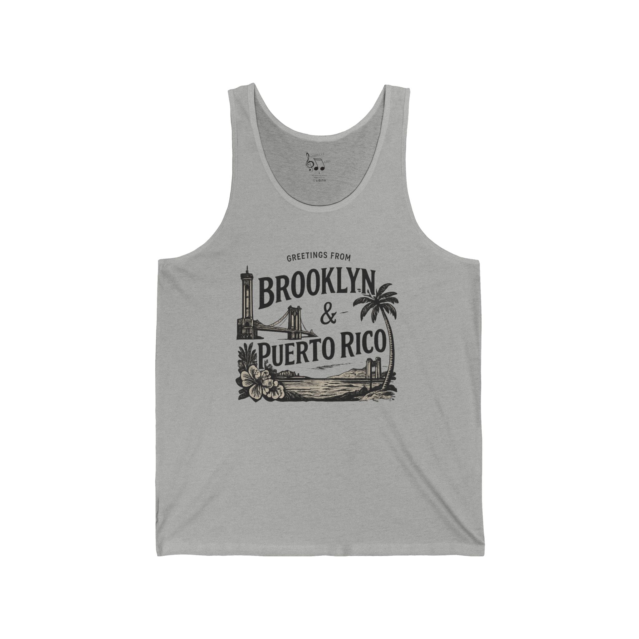 Brooklyn & Puerto Rico Vintage Beach Tank Top — Island City Travel Graphic Tank
