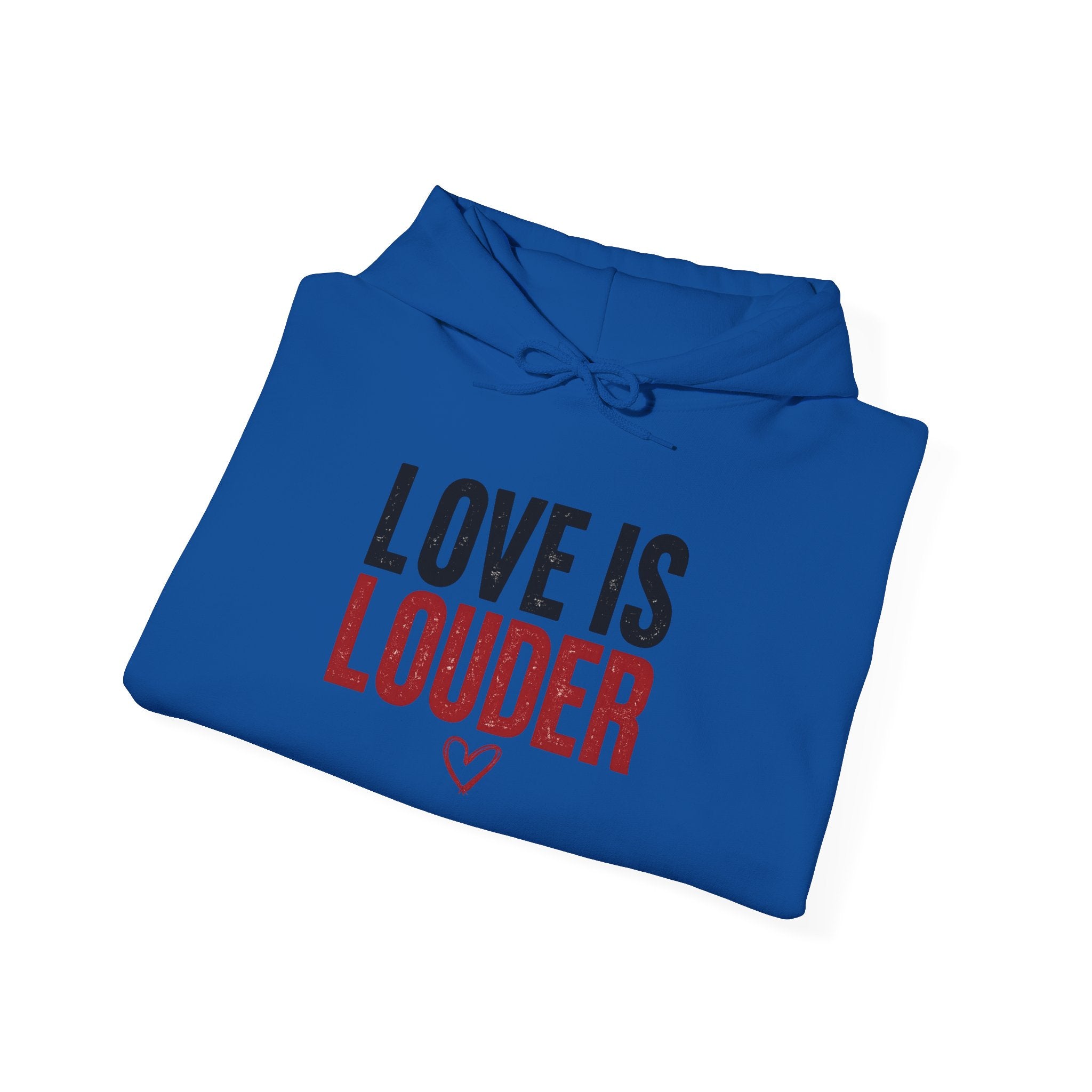Love Is Louder Hoodie — Inspirational Heart Graphic Pullover