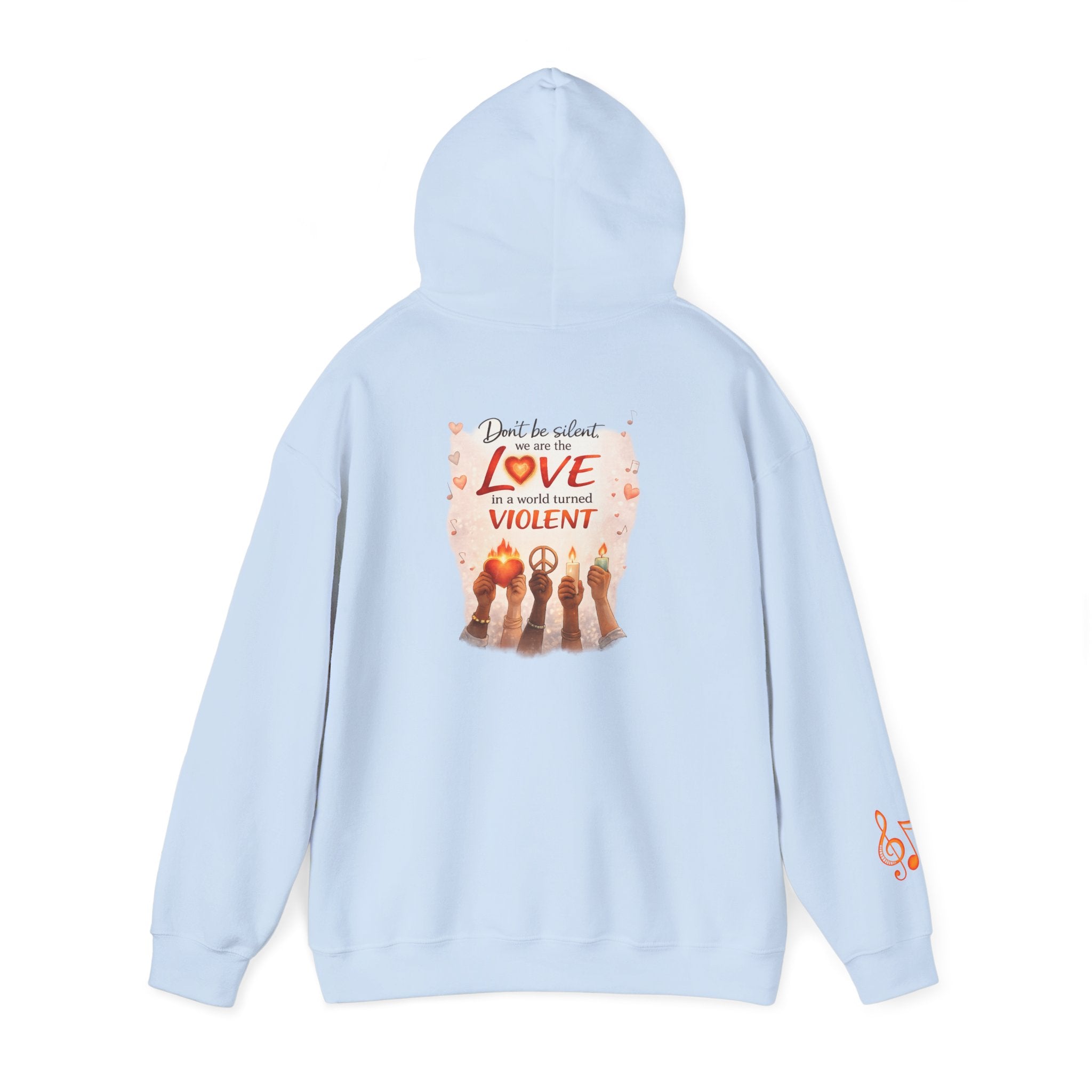 Love Is Not Violent Hoodie — Inspirational Current Events Awareness Pullover