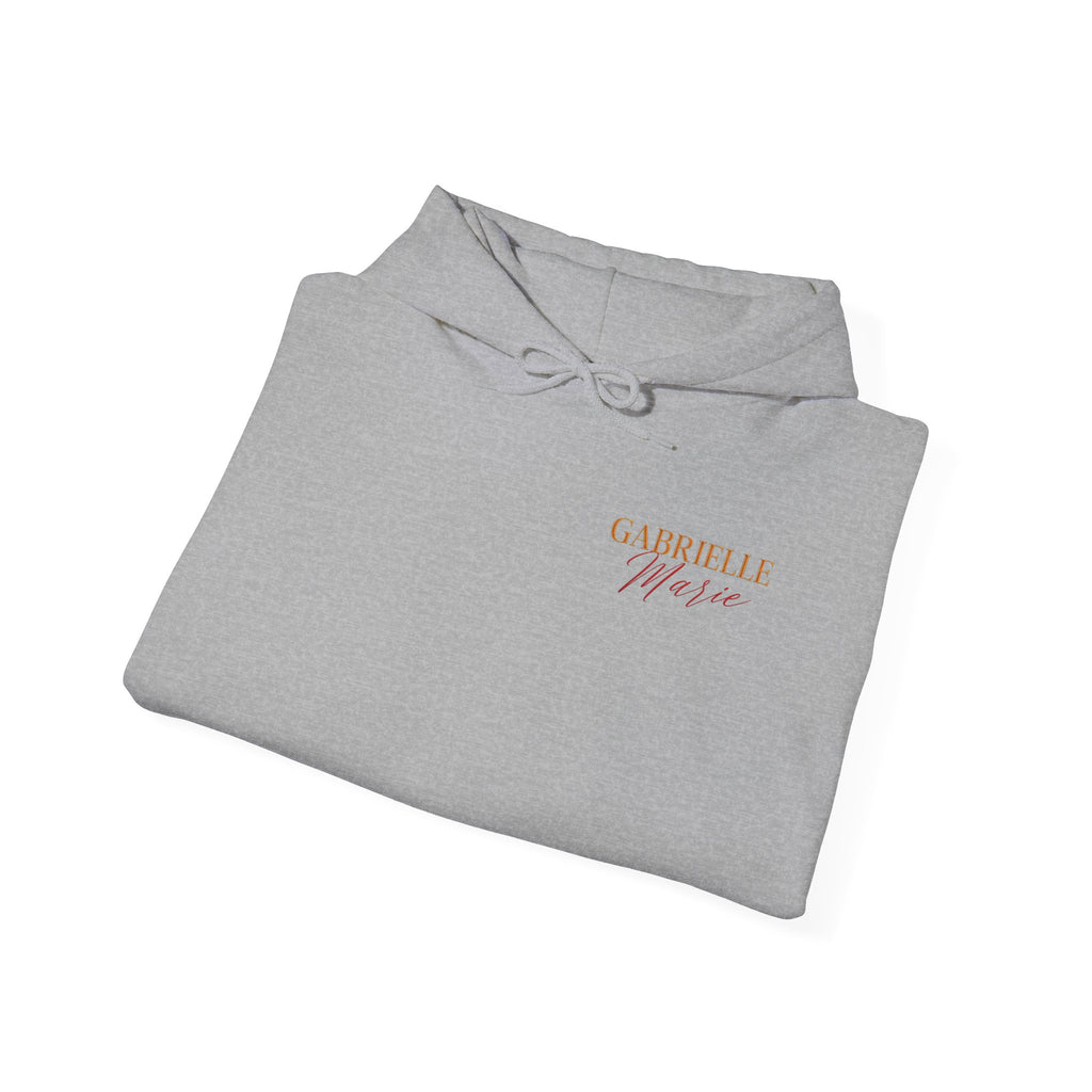 Gabrielle Marie 'Love & Fire' Hoodie — Vintage Floral Back Graphic