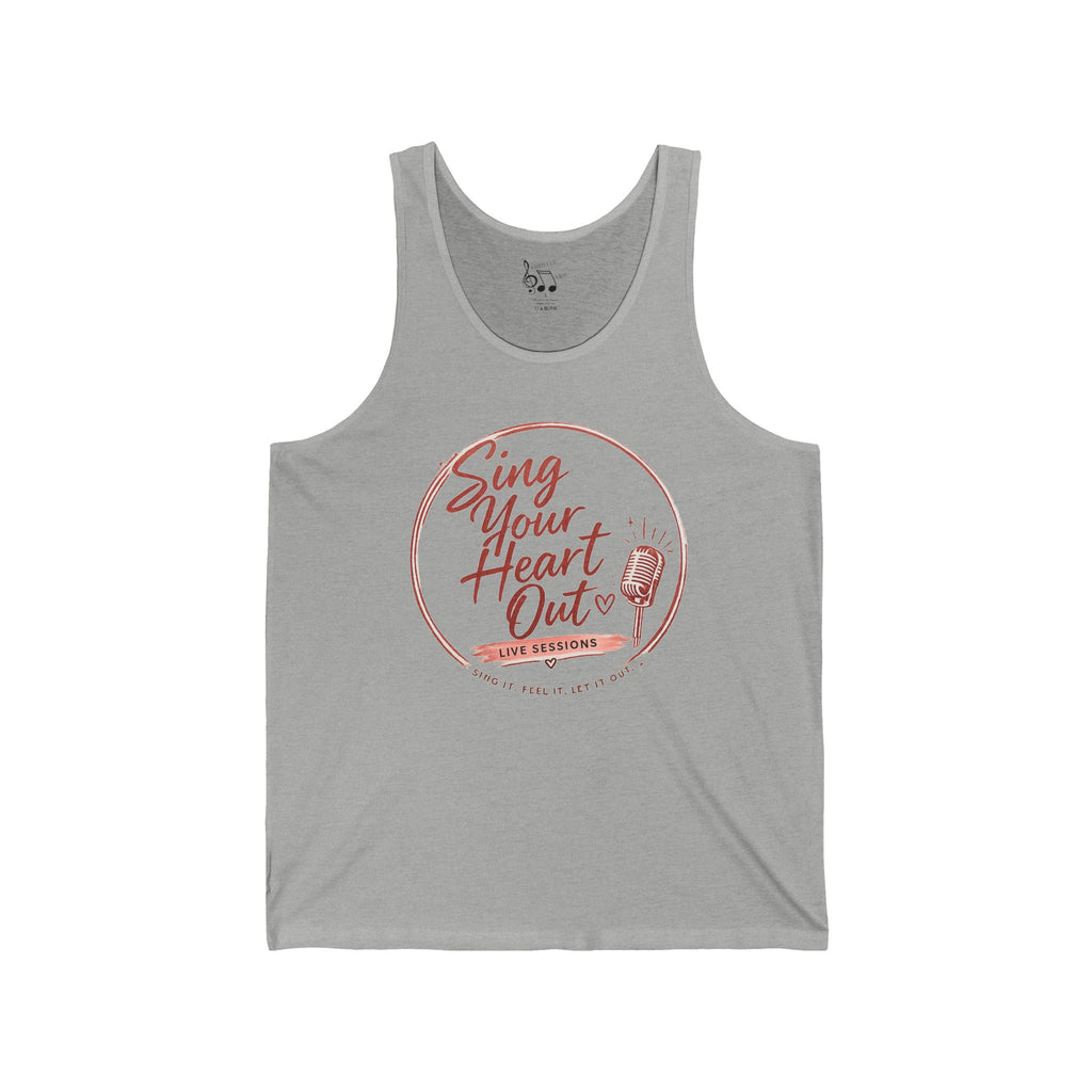 Sing Your Heart Out Microphone Tank Top — Vocalist Music Festival Tee