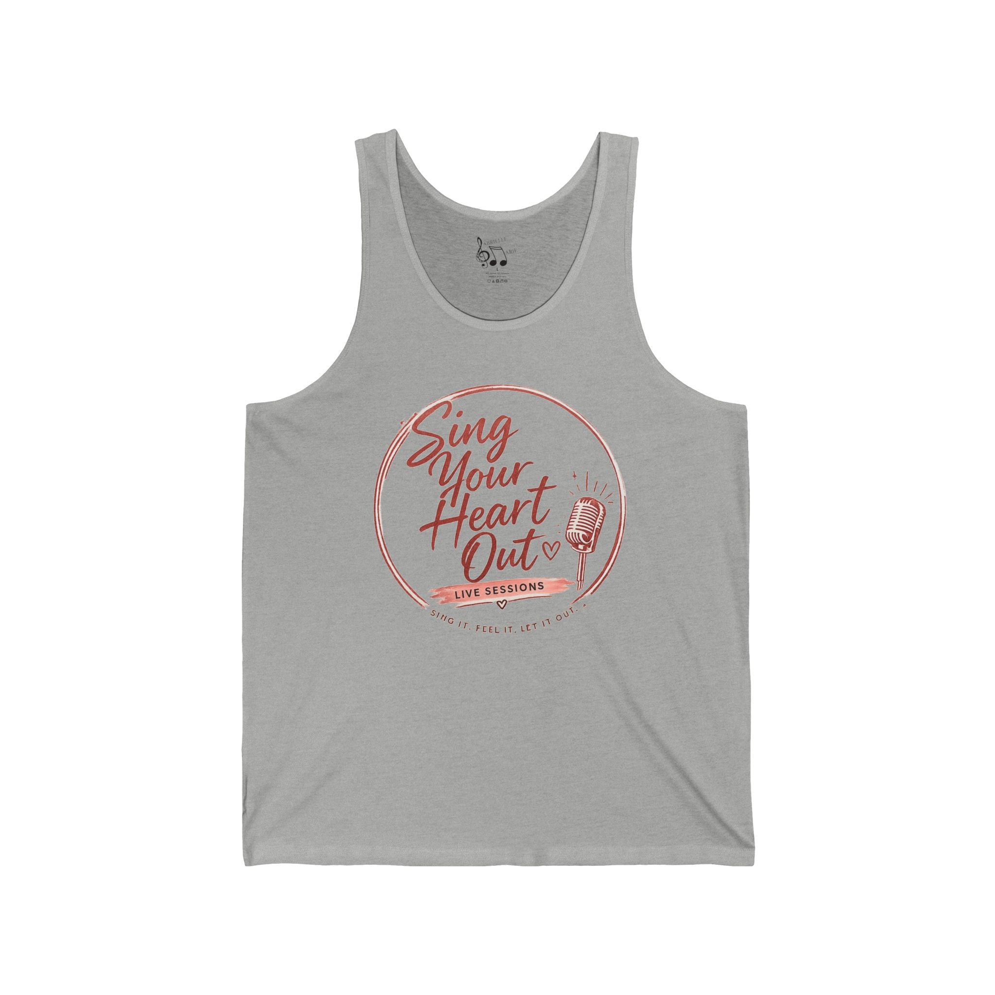 Sing Your Heart Out Microphone Tank Top — Vocalist Music Festival Tee