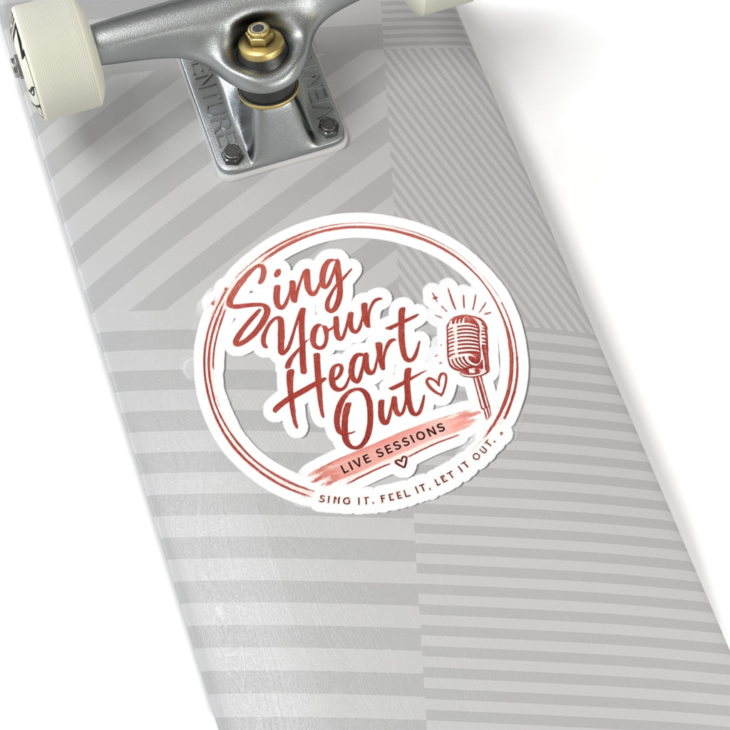 Sing Your Heart Out Sticker — Karaoke Microphone Kiss-Cut Vinyl