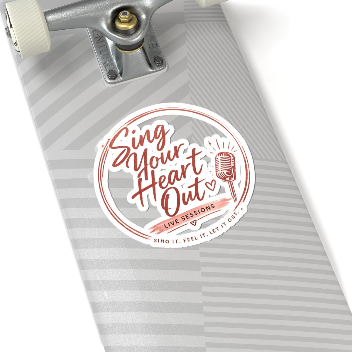 Sing Your Heart Out Sticker — Karaoke Microphone Kiss-Cut Vinyl