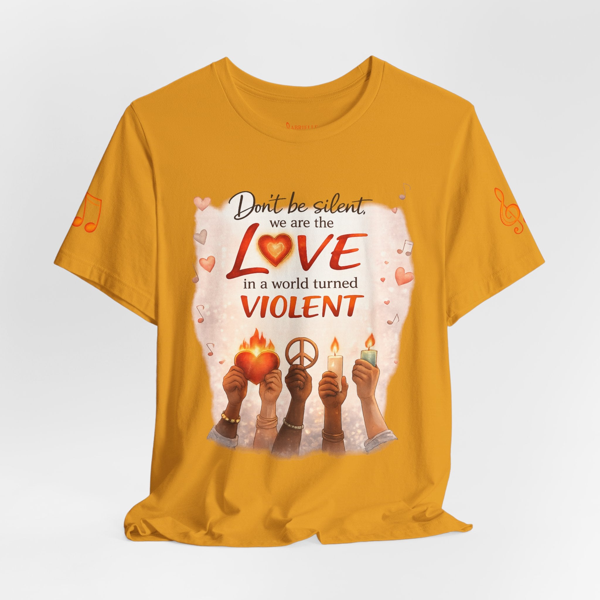 Love Not Violence T-Shirt — "Don't Be Silent, We Are the Love" Graphic Tee