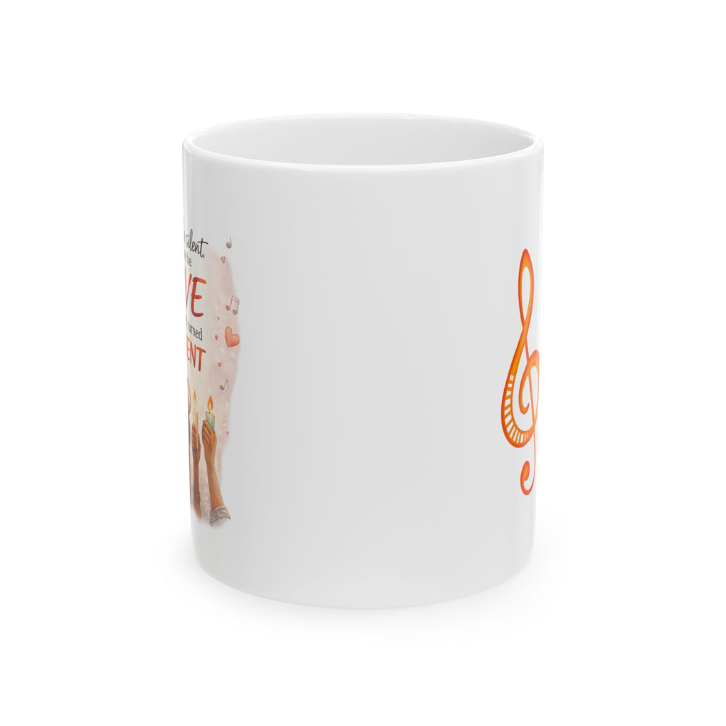 Musical Notes Ceramic Mug — Retro Treble Clef Coffee Cup (11oz & 15oz)