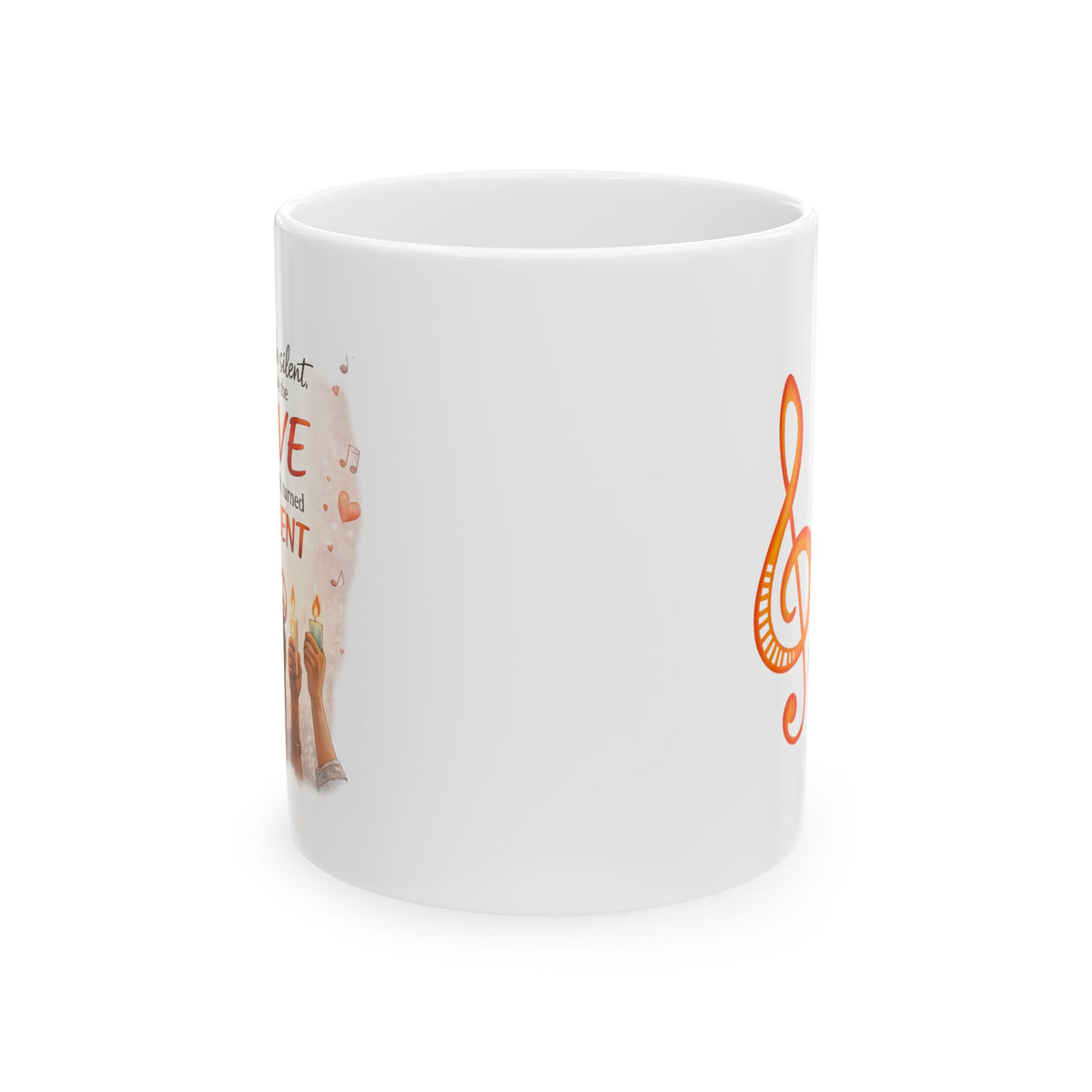 Musical Notes Ceramic Mug — Retro Treble Clef Coffee Cup (11oz & 15oz)