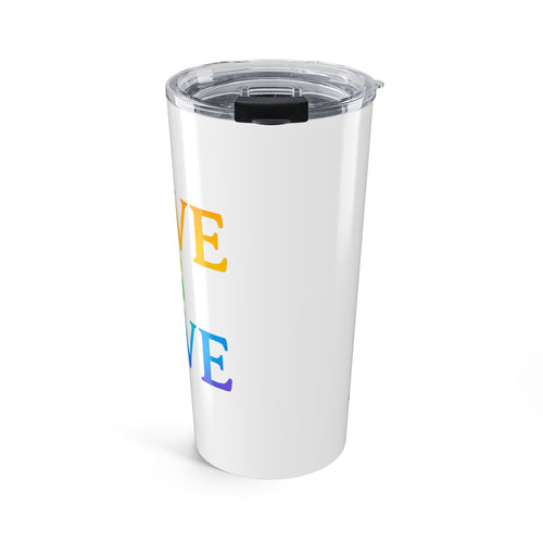 20oz Rainbow 'Love' Tumbler — Colorful Music & Love Travel Mug