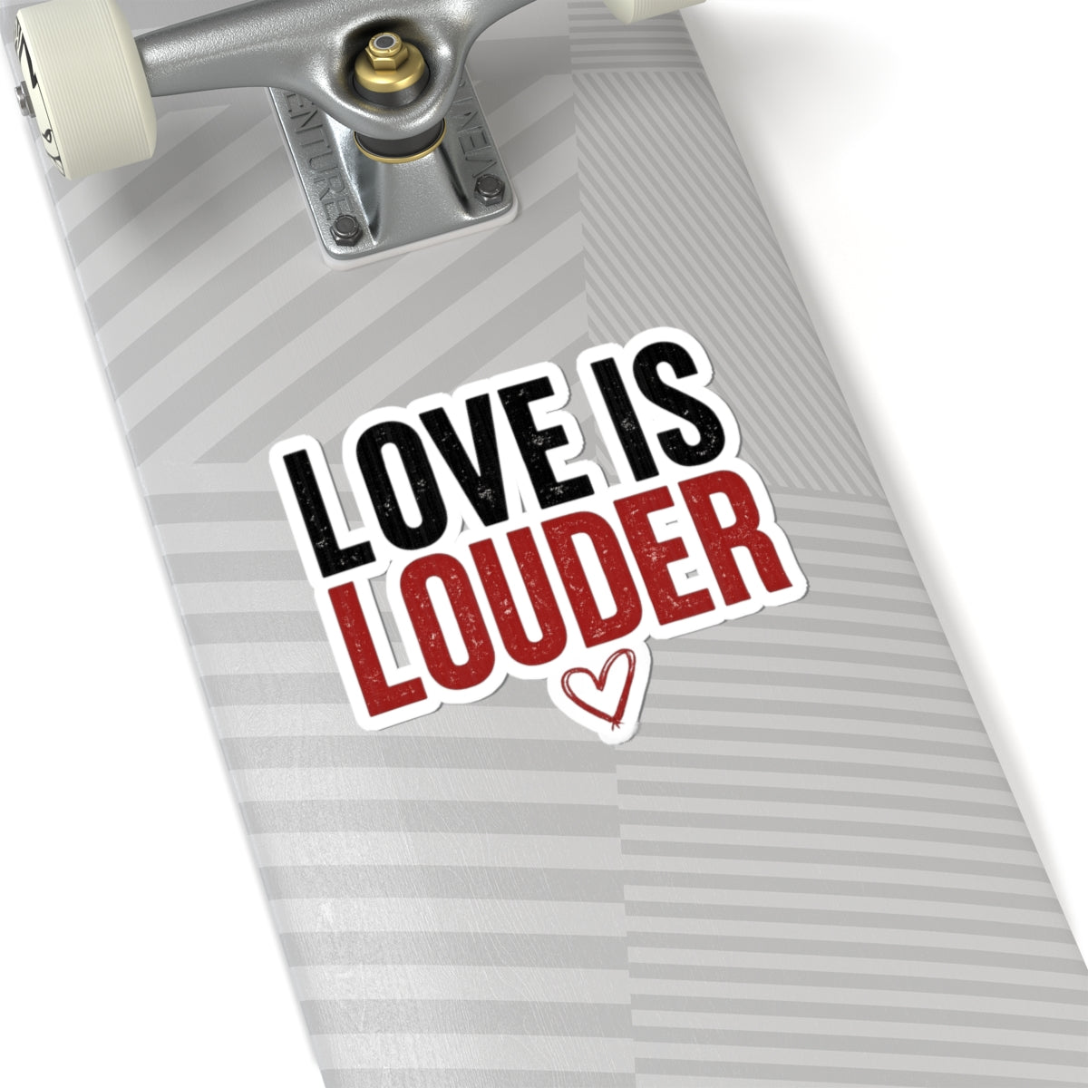 Love Is Louder Kiss-Cut Sticker — Inspirational Heart Laptop Decal