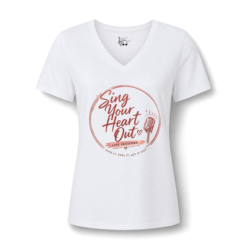 Sing Your Heart Out V-Neck Tee