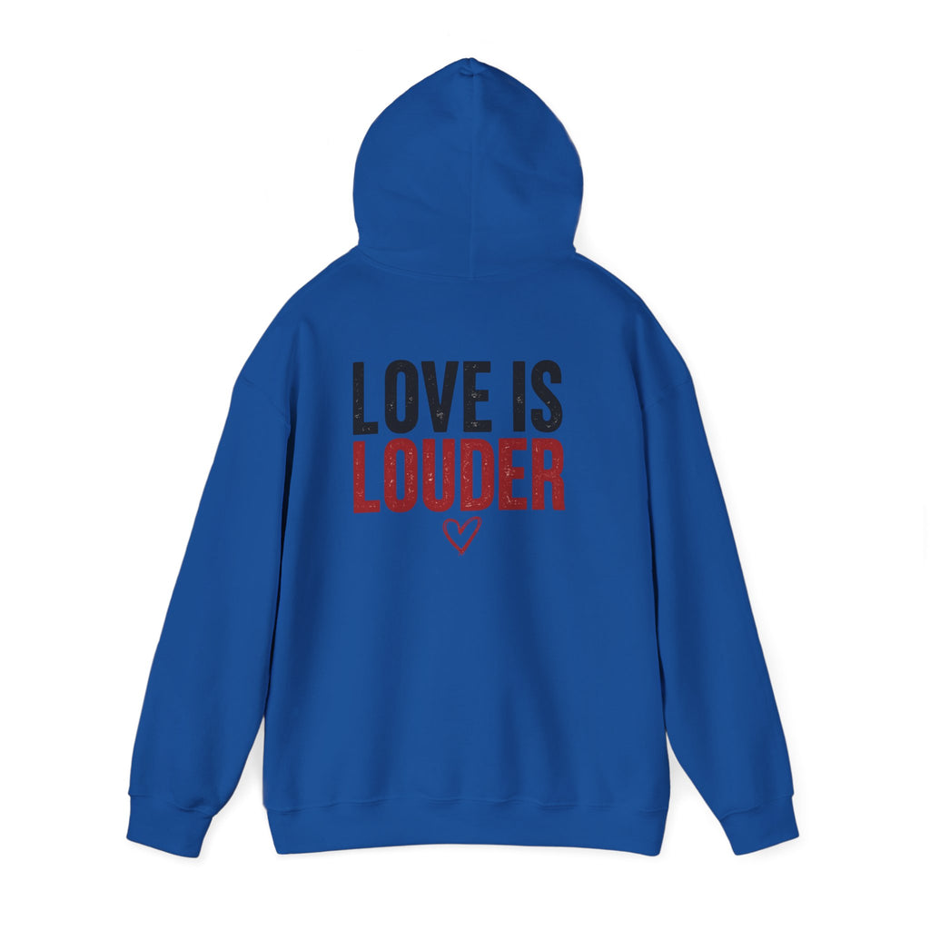 Love Is Louder Hoodie — Inspirational Heart Graphic Pullover