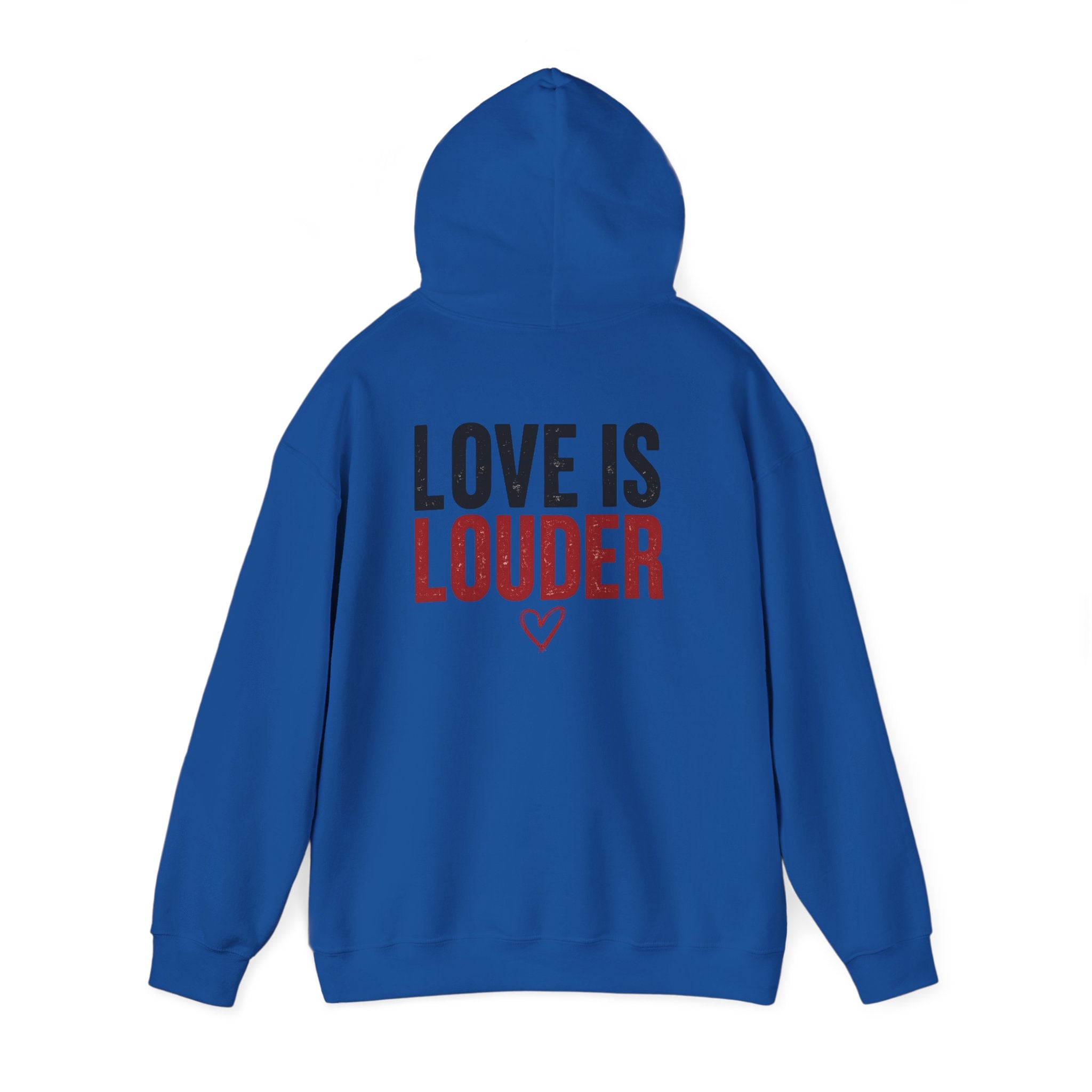 Love Is Louder Hoodie — Inspirational Heart Graphic Pullover