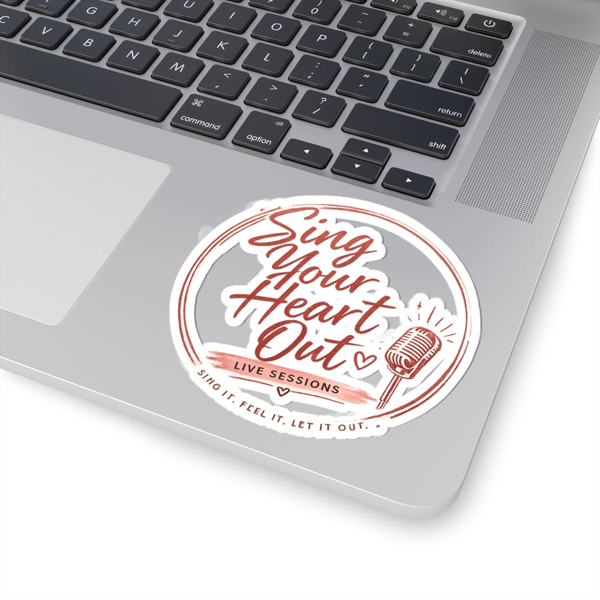 Sing Your Heart Out Sticker — Karaoke Microphone Kiss-Cut Vinyl