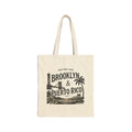 Tote Bag — "Greetings From Brooklyn & Puerto Rico" Vintage Travel Canvas Tote
