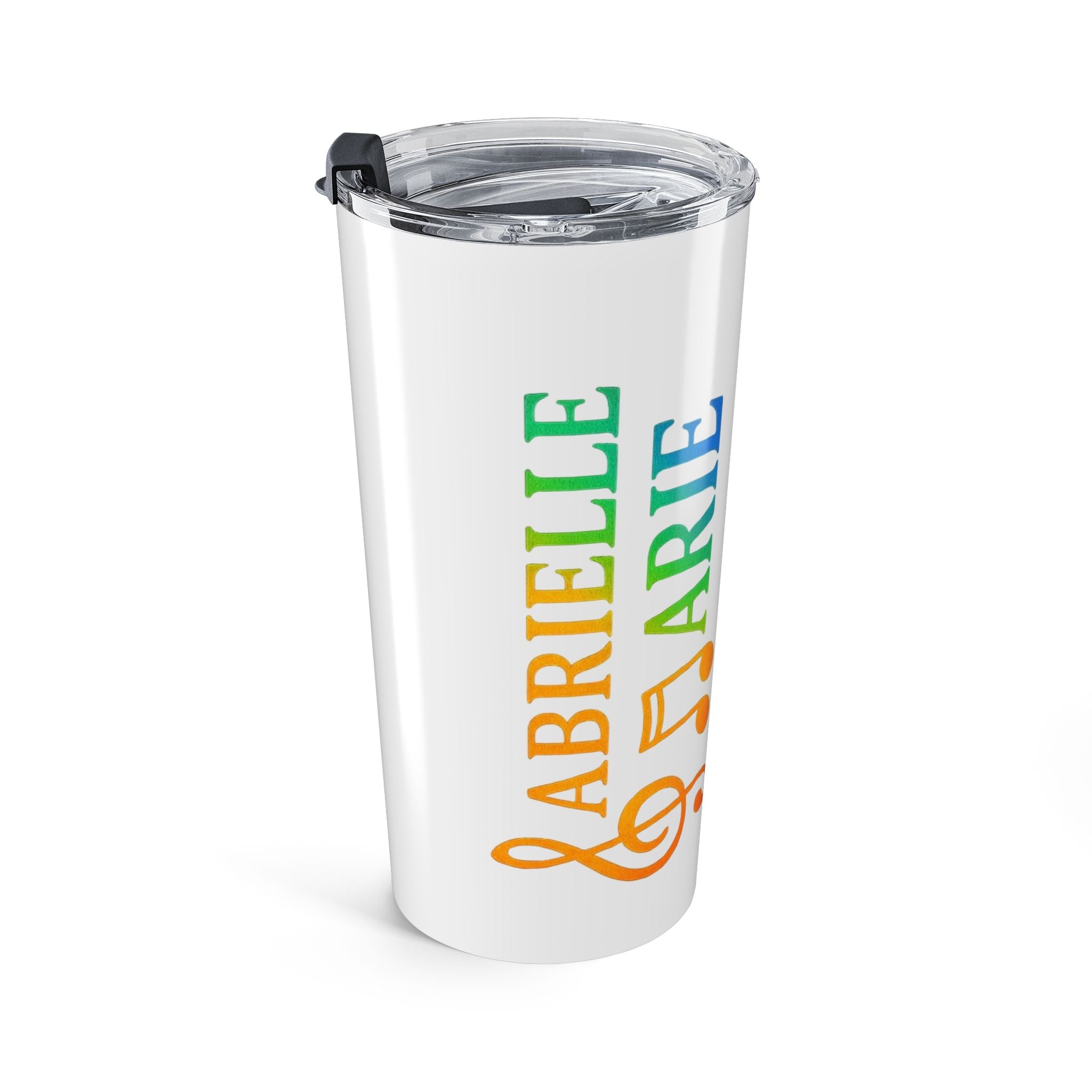 20oz Rainbow 'Love' Tumbler — Colorful Music & Love Travel Mug