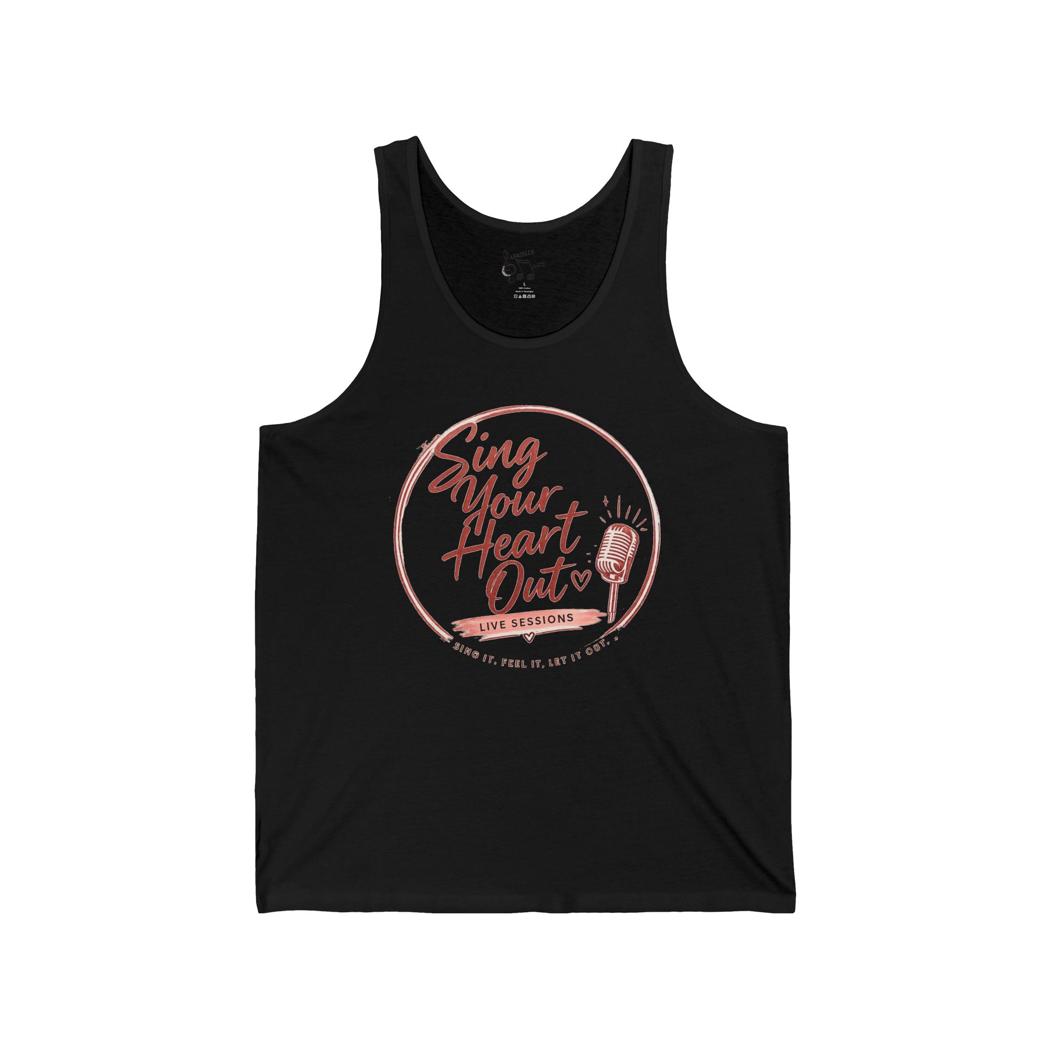 Sing Your Heart Out Microphone Tank Top — Vocalist Music Festival Tee