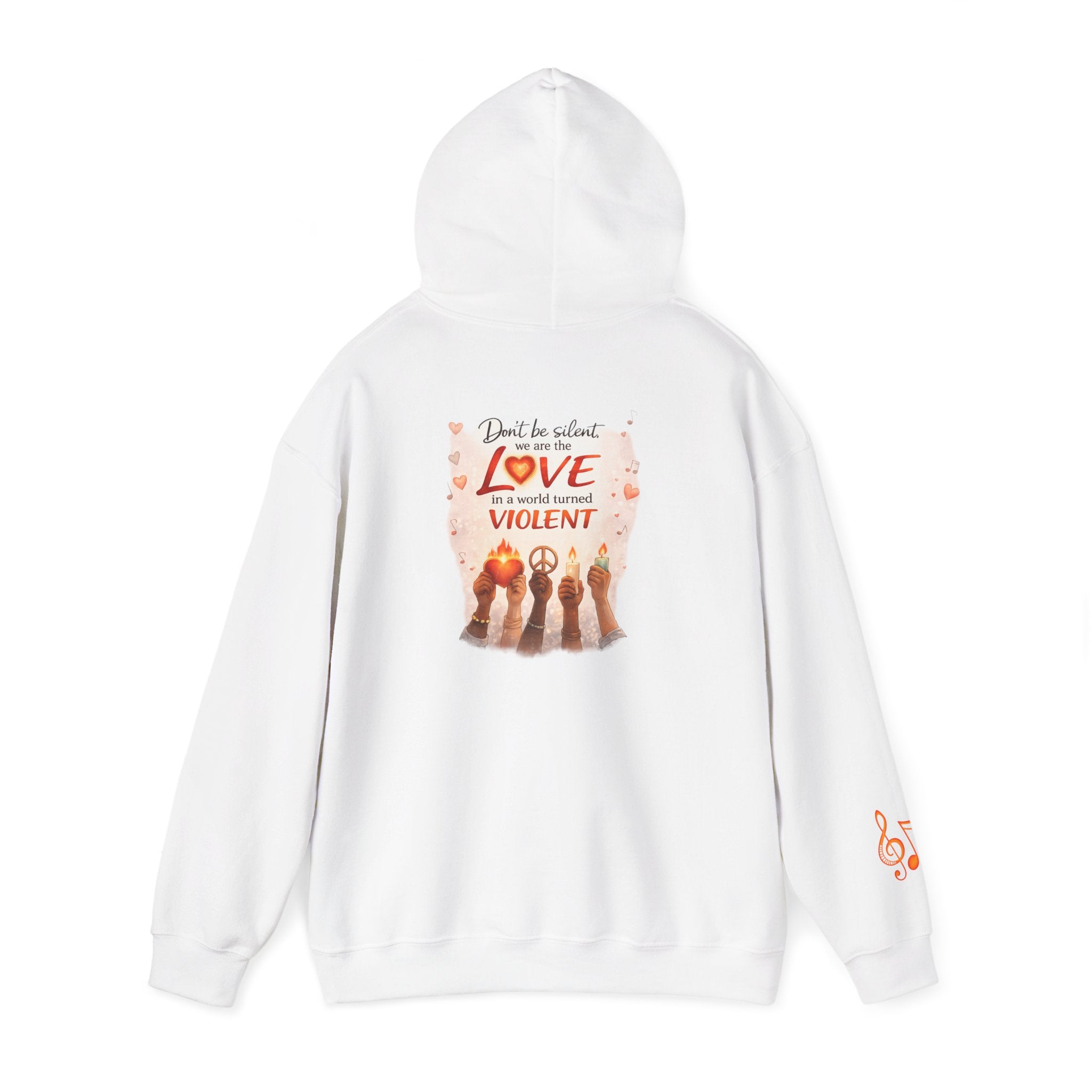 Love Is Not Violent Hoodie — Inspirational Current Events Awareness Pullover