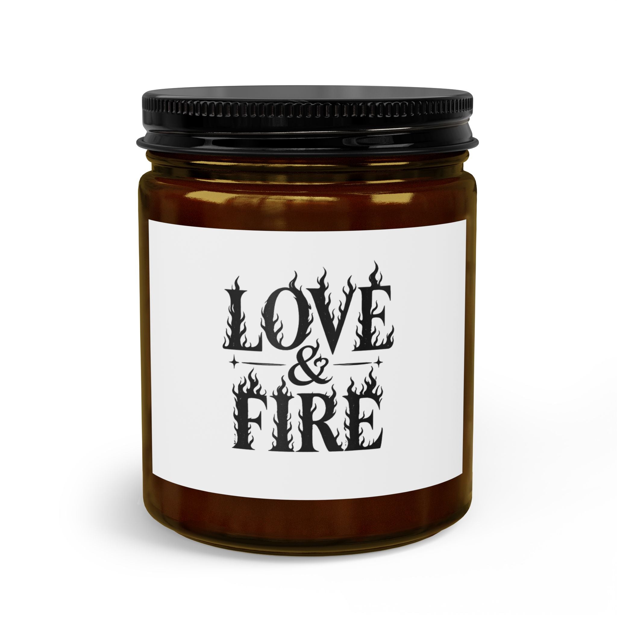 Love & Fire Candle Set — Scented Jar Candle with Matches & Wick Trimmer
