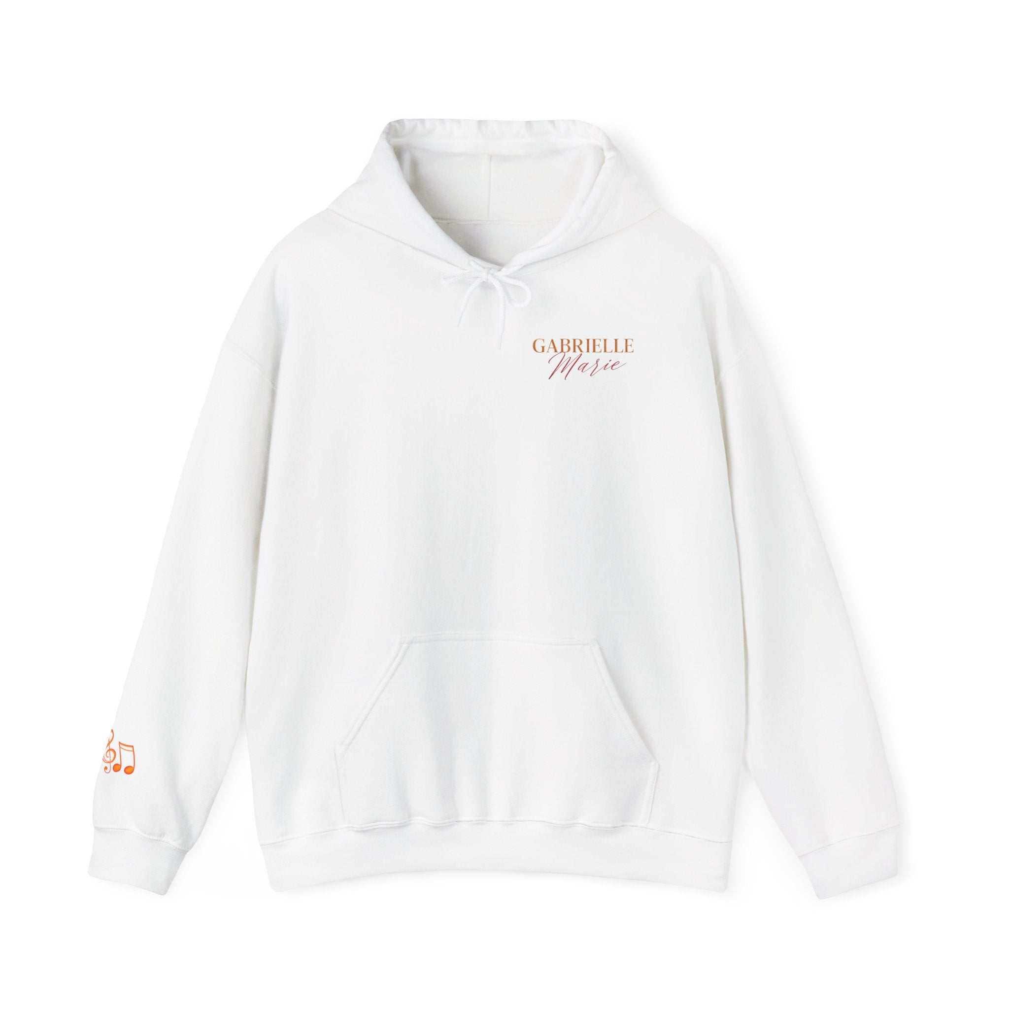 Gabrielle Marie 'Love & Fire' Hoodie — Vintage Floral Back Graphic