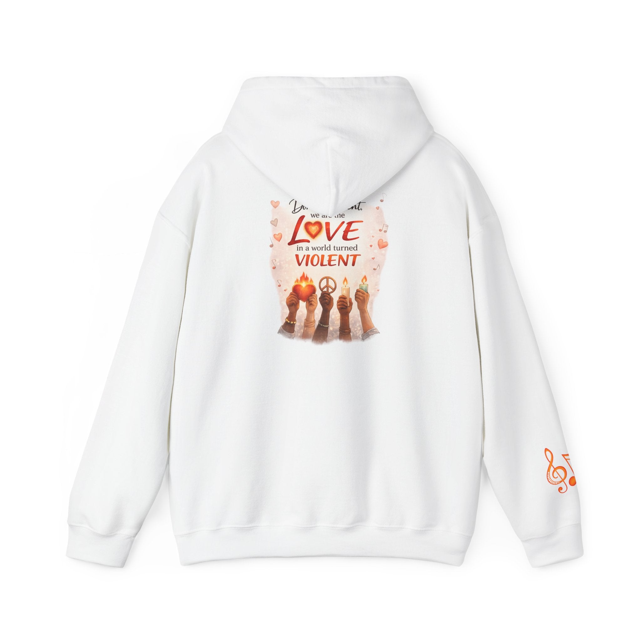 Love Is Not Violent Hoodie — Inspirational Current Events Awareness Pullover