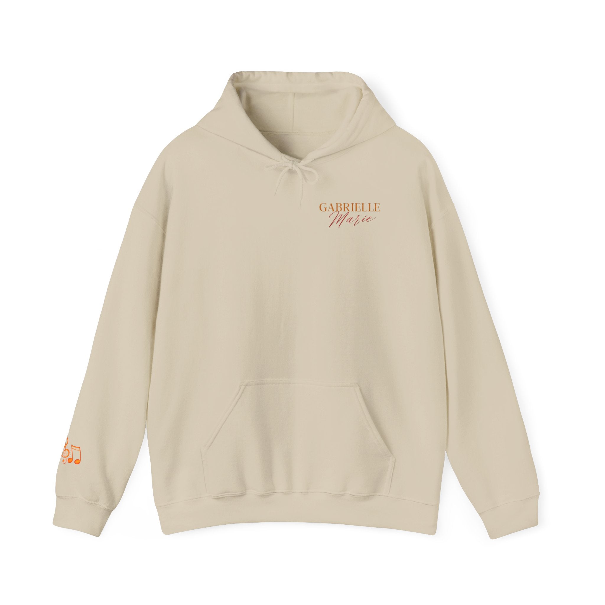 Gabrielle Marie 'Love & Fire' Hoodie — Vintage Floral Back Graphic