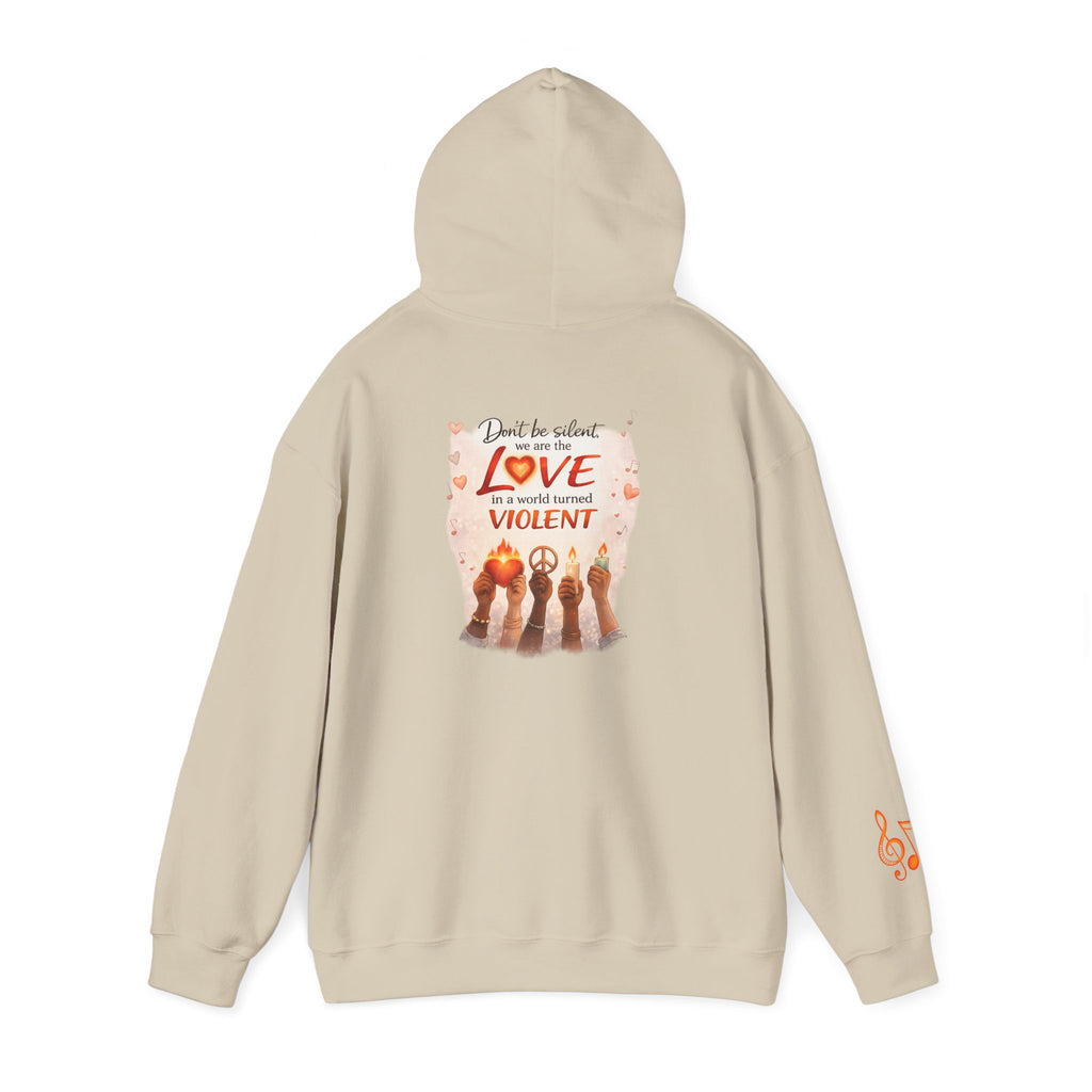 Love Is Not Violent Hoodie — Inspirational Current Events Awareness Pullover