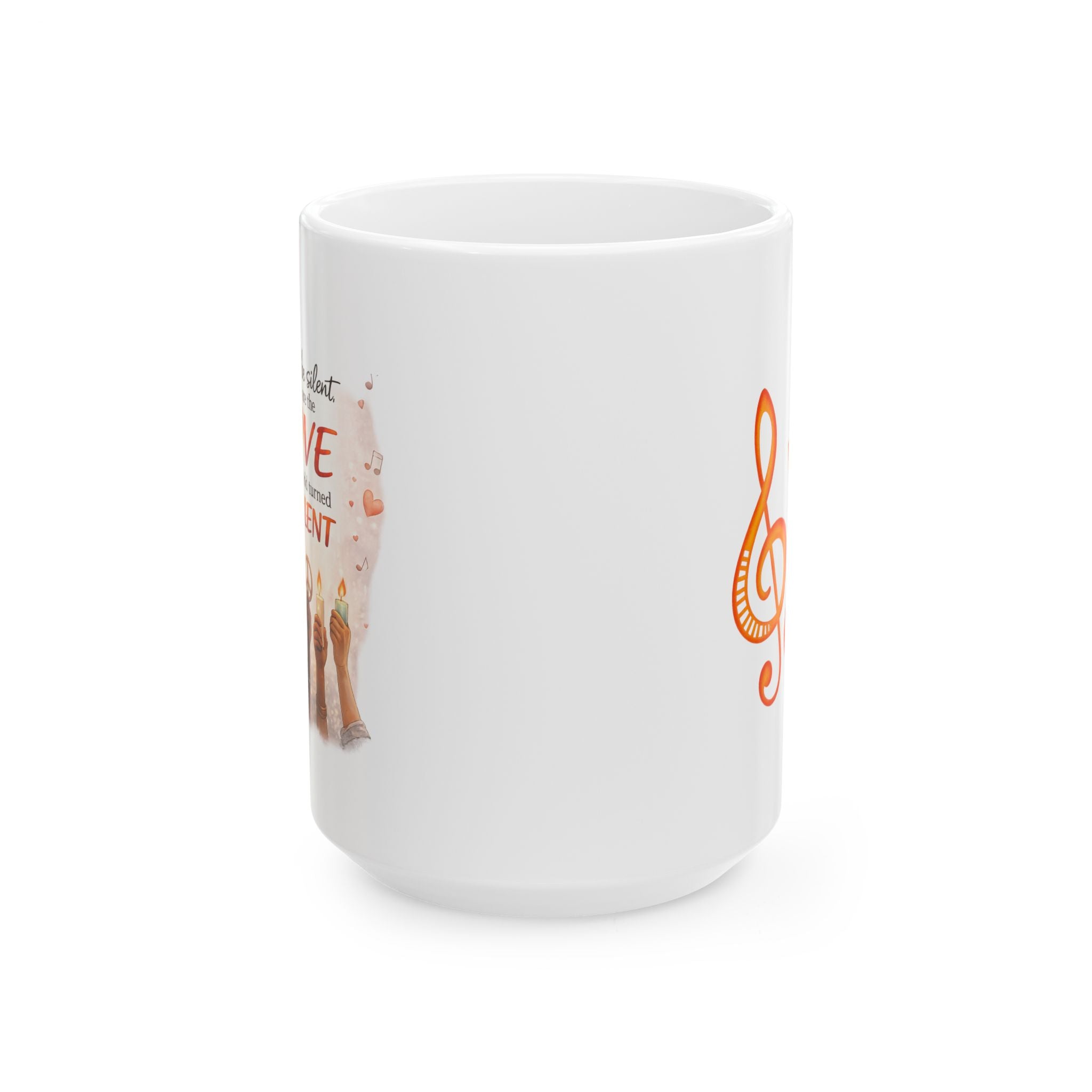 Musical Notes Ceramic Mug — Retro Treble Clef Coffee Cup (11oz & 15oz)