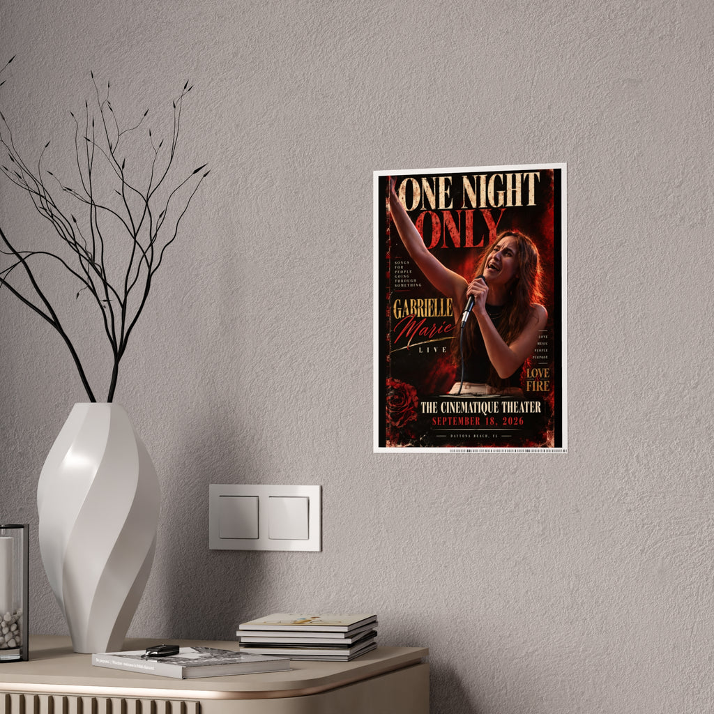 Concert Poster — "One Night Only" Gabrielle Marie Live Gloss Poster