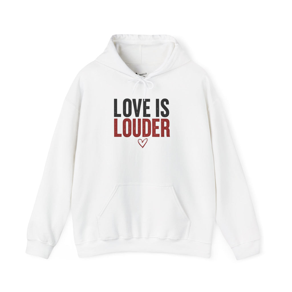 Love Is Louder Hoodie — Inspirational Heart Graphic Pullover