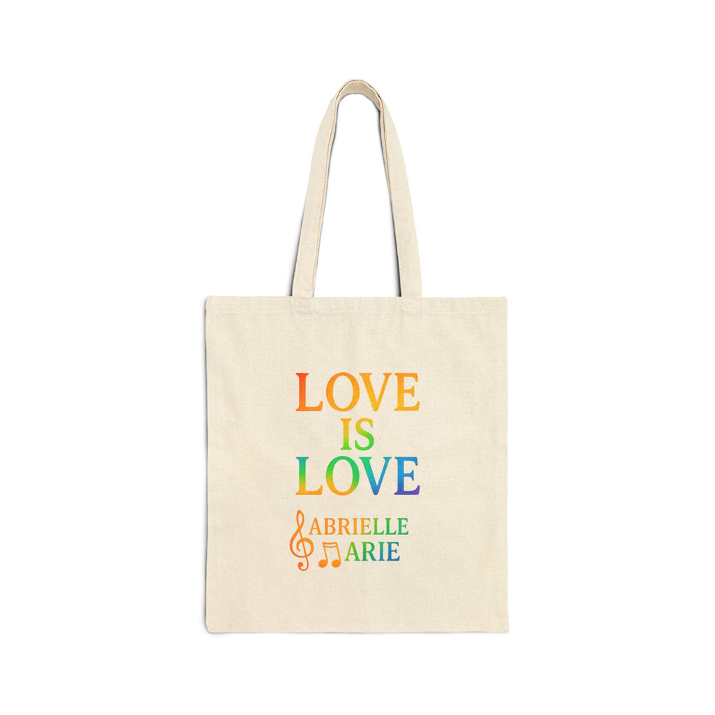 Tote Bag — "LOVE IS LOVE" Rainbow Canvas Tote (Personalizable)