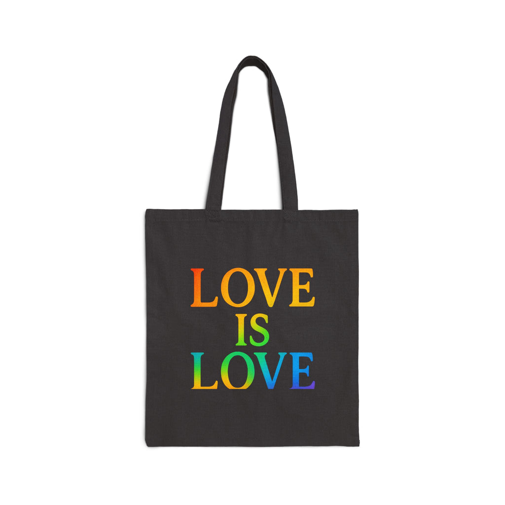 Tote Bag — "LOVE IS LOVE" Rainbow Canvas Tote (Personalizable)