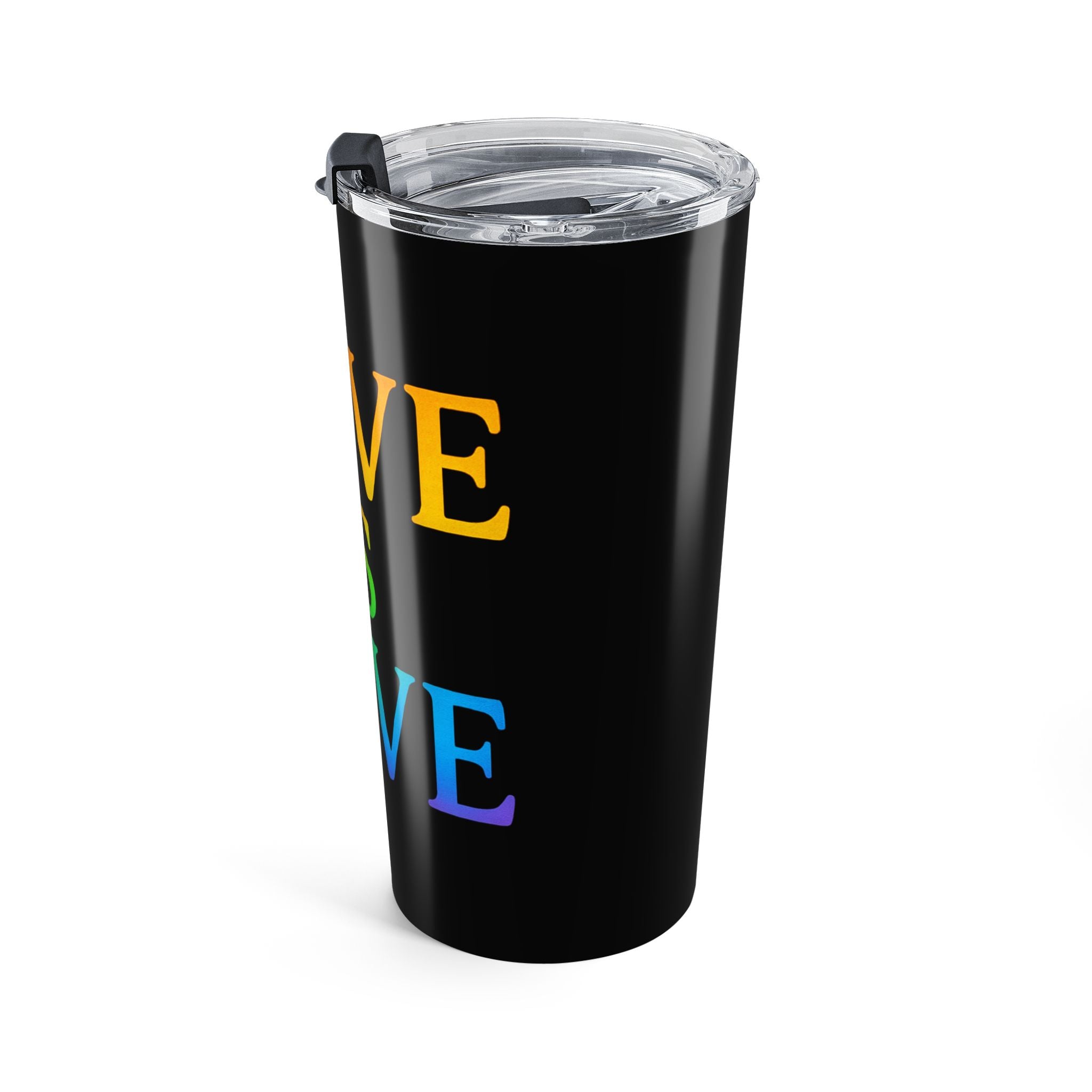20oz Stainless Tumbler — "Love Is Love" Rainbow Pride Drinkware
