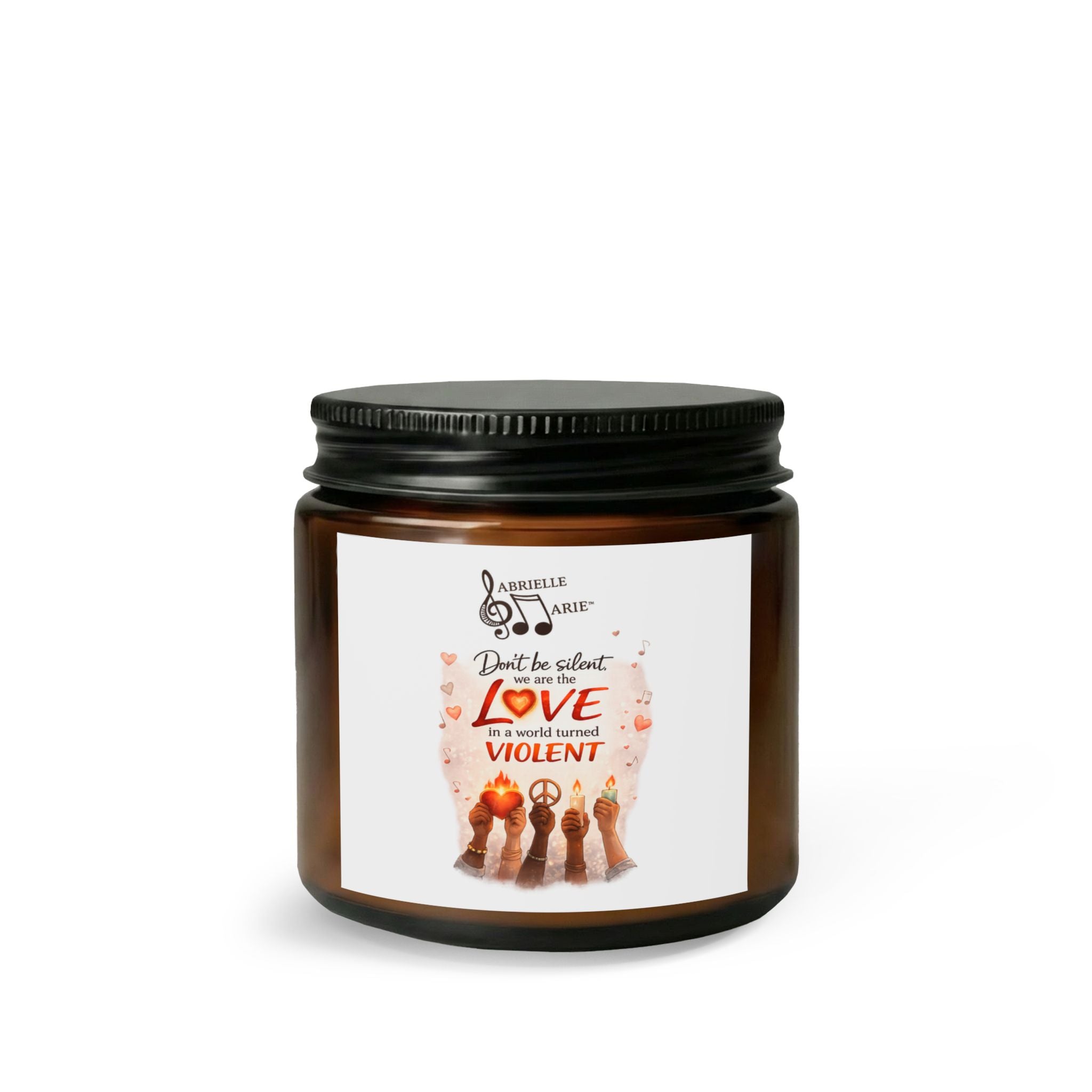 Scented Candle Set with Matches & Wick Trimmer — "Dare to Choose Love Not Violence" Design