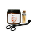 Scented Candle Set with Matches & Wick Trimmer — "Dare to Choose Love Not Violence" Design