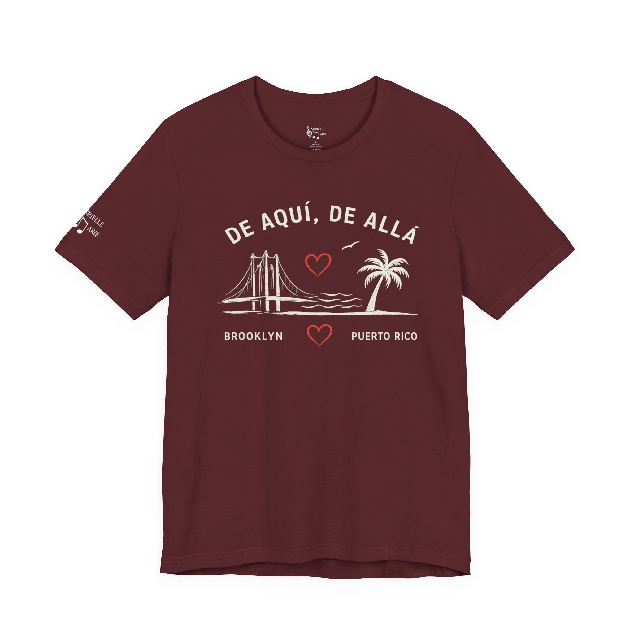 De Aquí, De Allá Tee — Born in Brooklyn Rooted in Puerto Rico T‑Shirt
