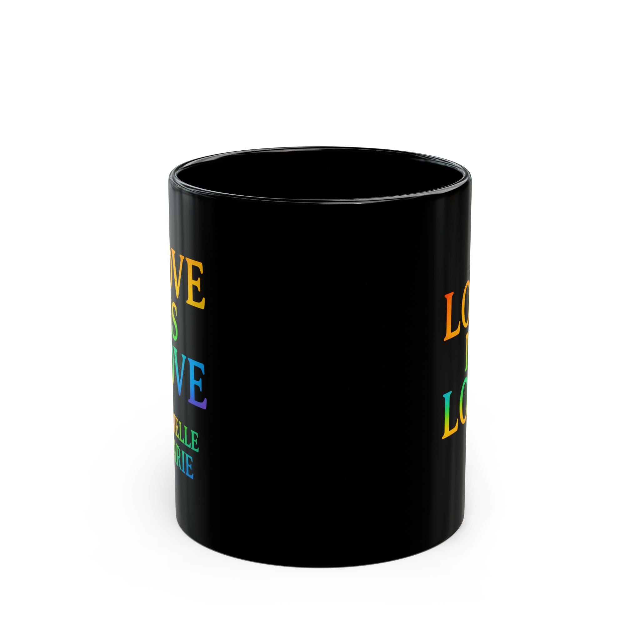 Love Is Love Rainbow Music Mug — Personalized 'Abrielle Marie'
