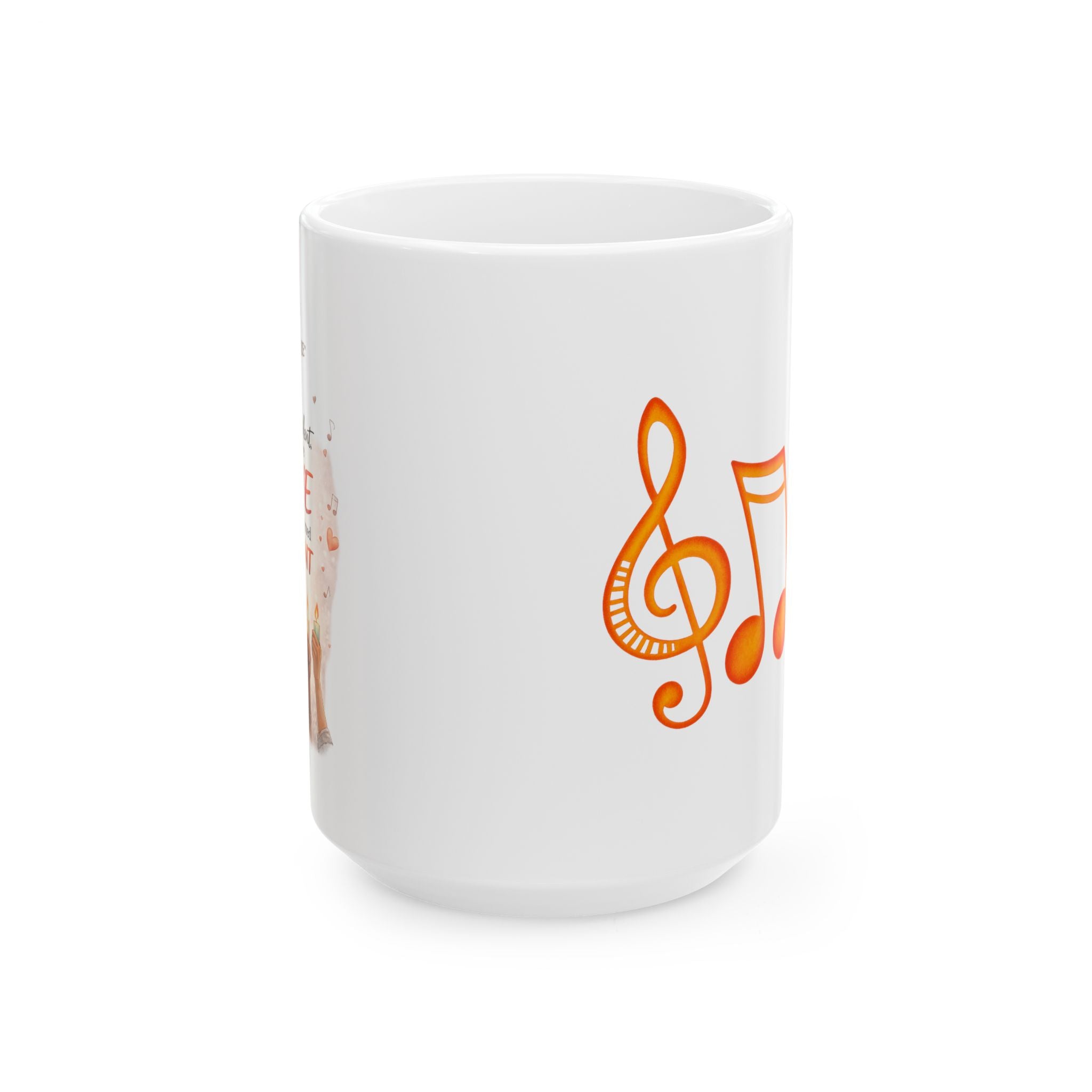Musical Notes Ceramic Mug — Retro Treble Clef Coffee Cup (11oz & 15oz)