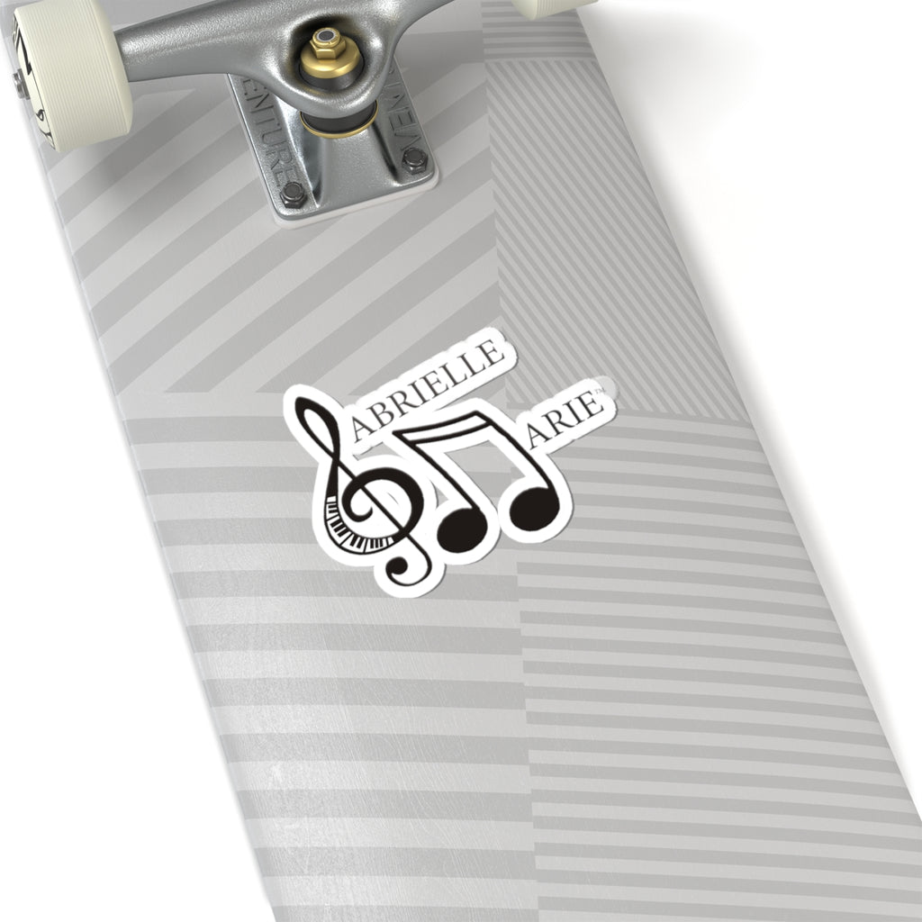 Music Note Kiss-Cut Sticker — "Gabrielle Marie" Treble Clef Design