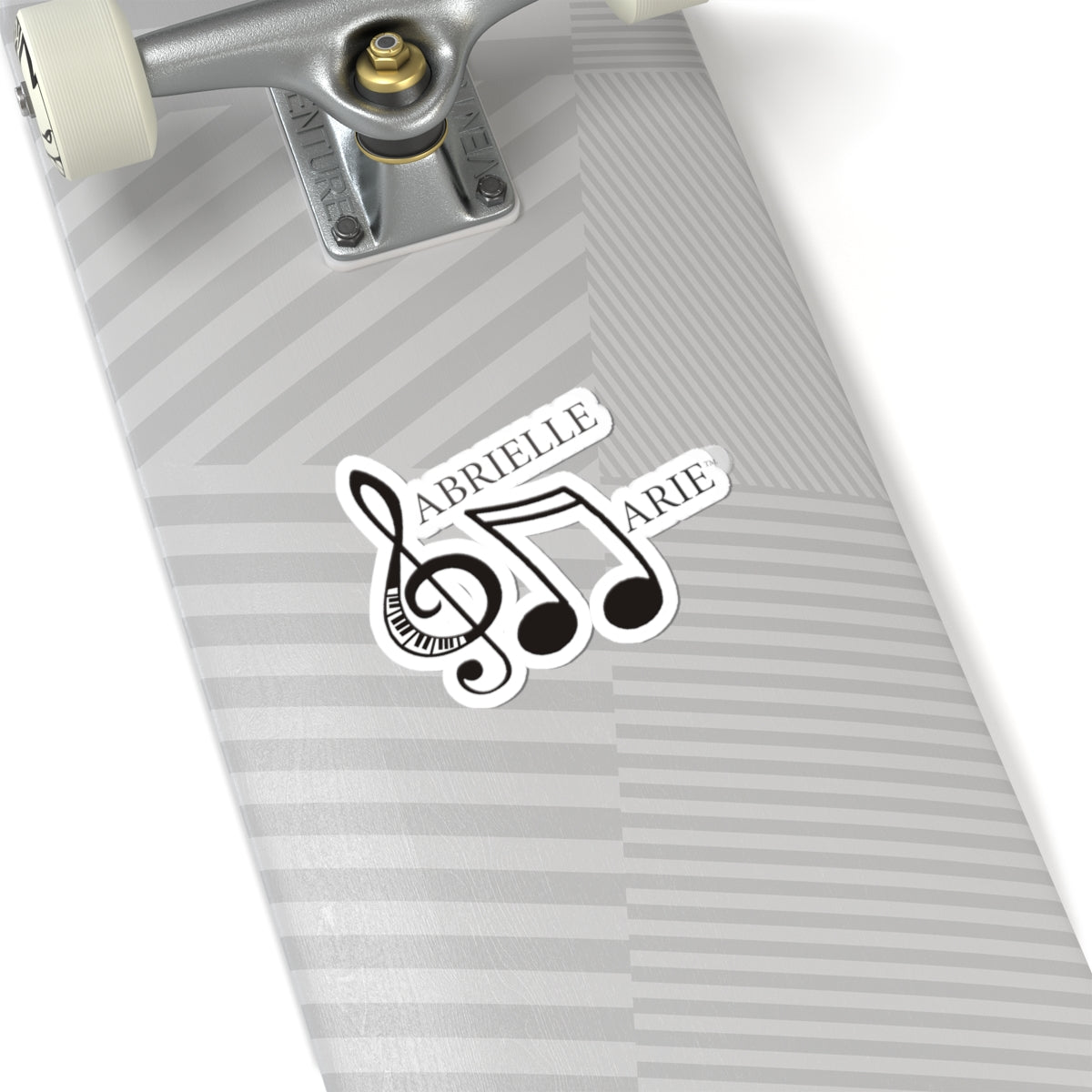 Music Note Kiss-Cut Sticker — "Gabrielle Marie" Treble Clef Design