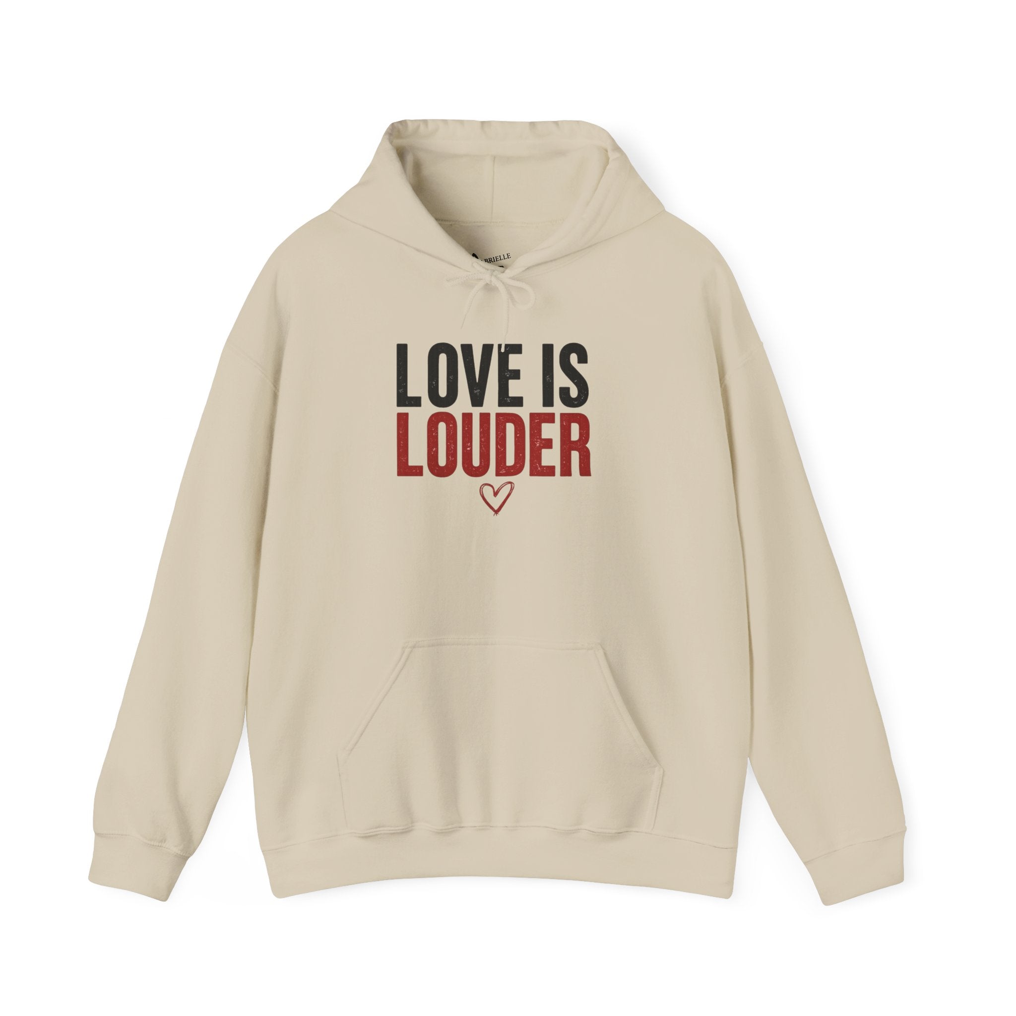 Love Is Louder Hoodie — Inspirational Heart Graphic Pullover