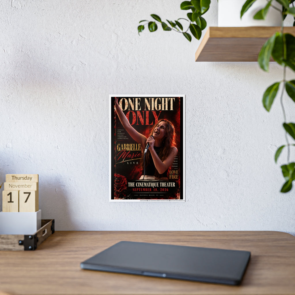 Concert Poster — "One Night Only" Gabrielle Marie Live Gloss Poster