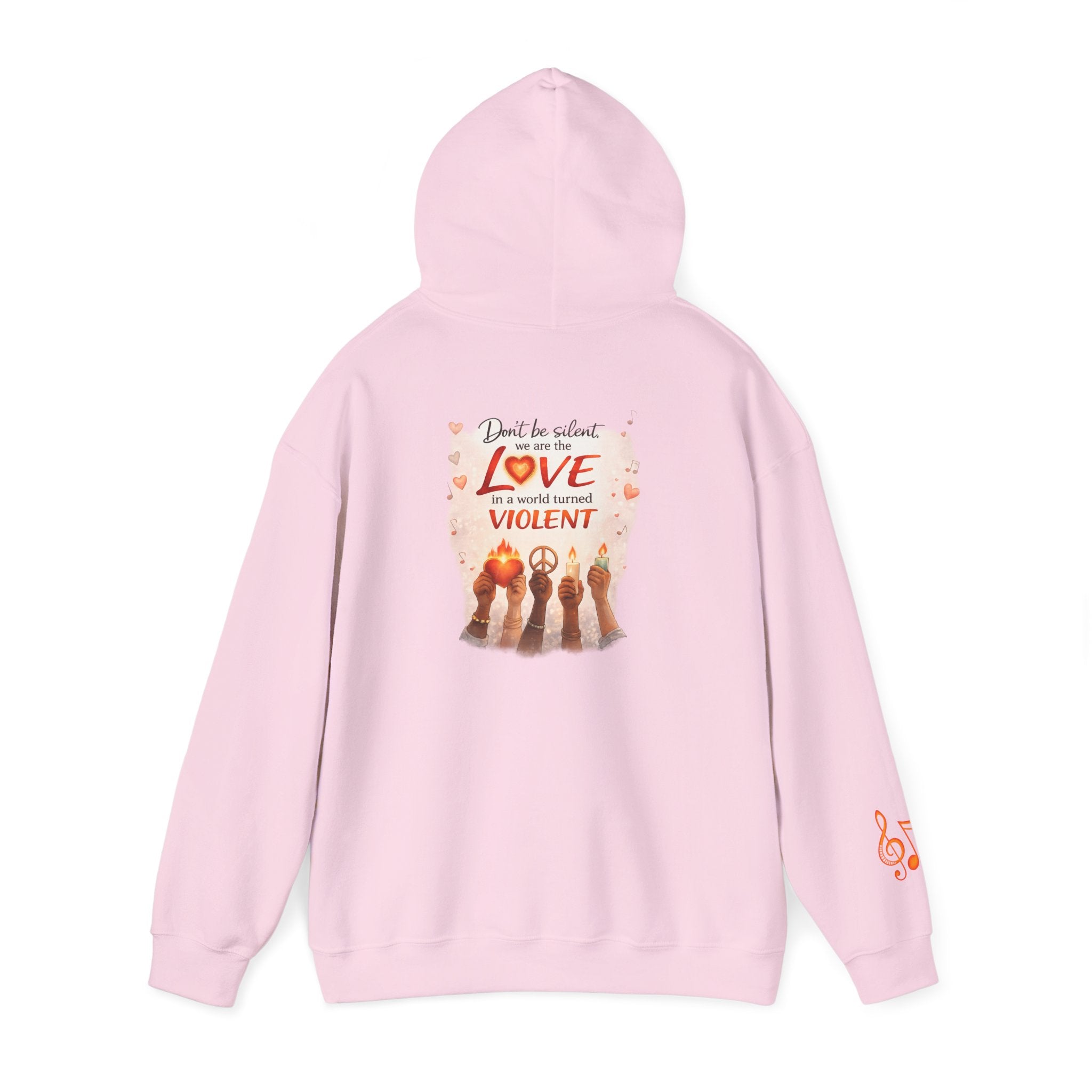Love Is Not Violent Hoodie — Inspirational Current Events Awareness Pullover