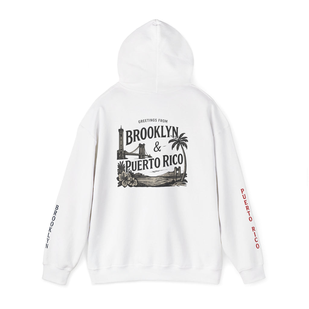 Puerto Rico Brooklyn Script Hoodie — Minimal Travel Vibes Pullover