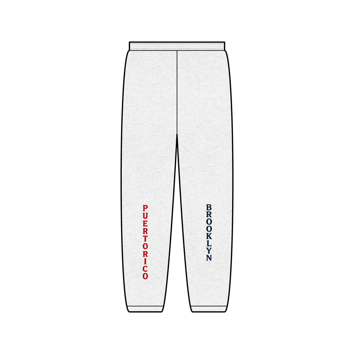Puerto Rico & Brooklyn Vertical Text Sweatpants — City Pride Joggers