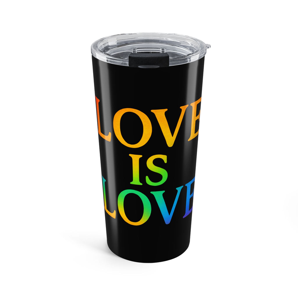 20oz Stainless Tumbler — "Love Is Love" Rainbow Pride Drinkware
