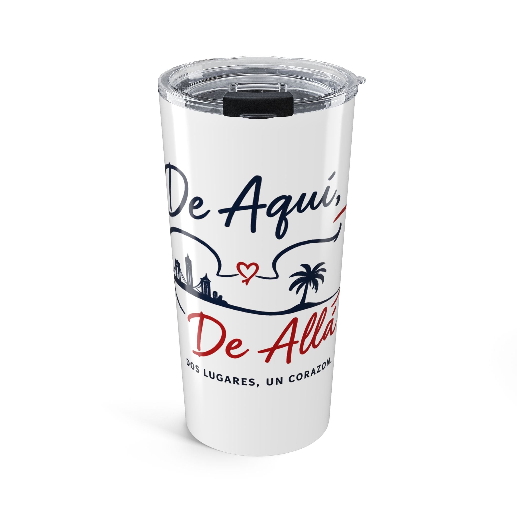 20oz Travel Tumbler - "De Aquí, De Allá" Spanish Pride Insulated Cup