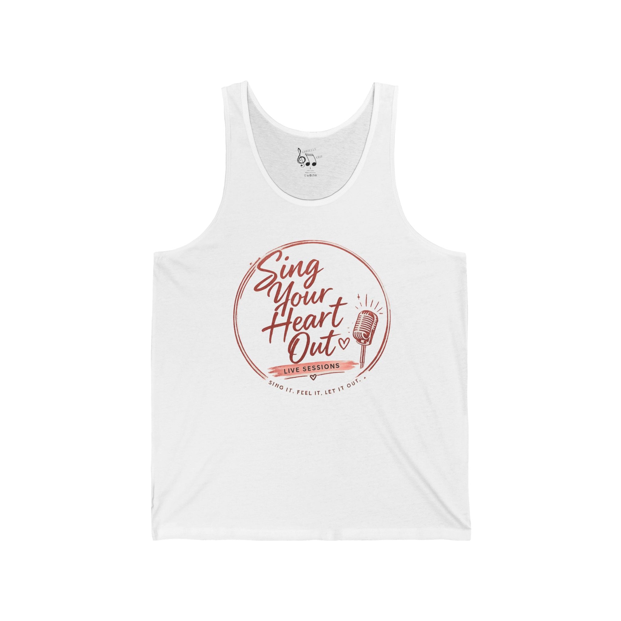 Sing Your Heart Out Microphone Tank Top — Vocalist Music Festival Tee