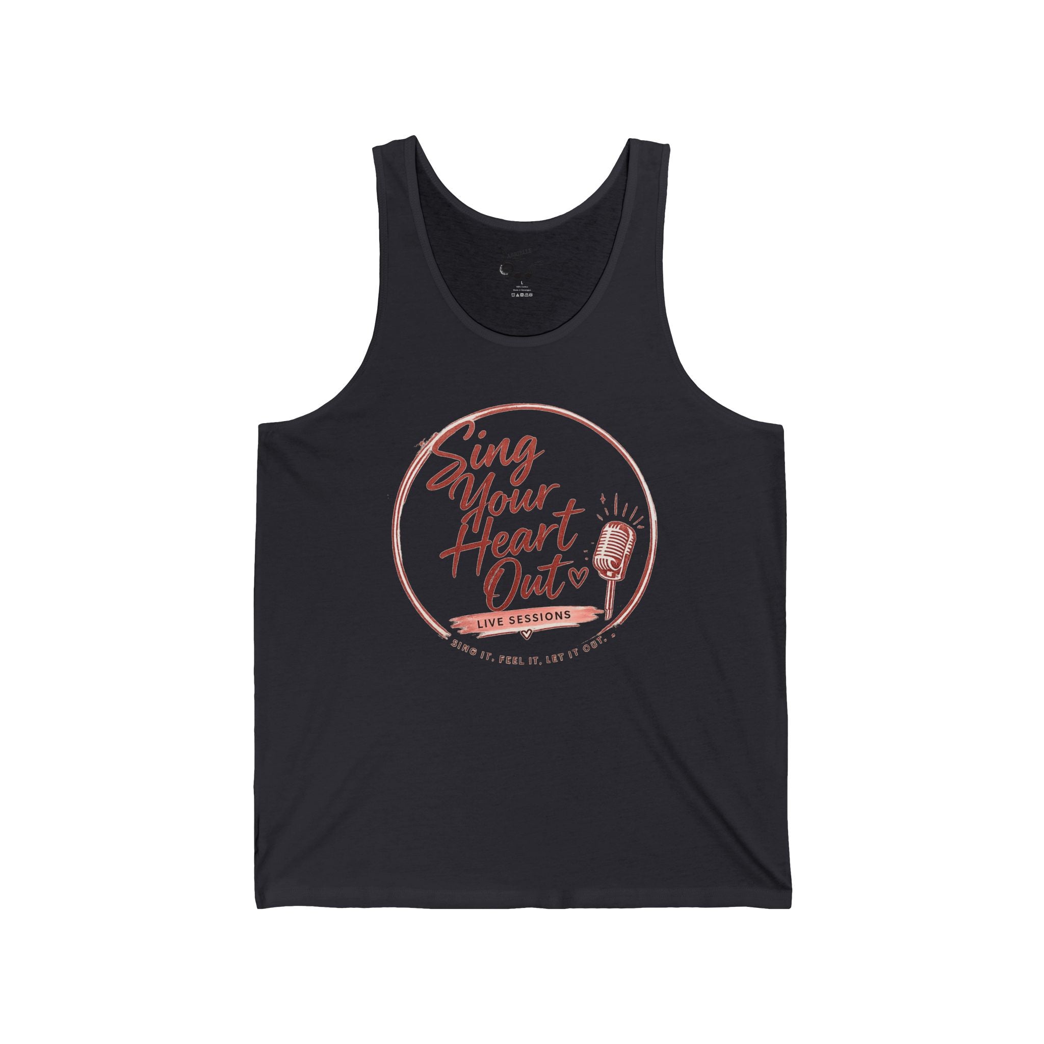 Sing Your Heart Out Microphone Tank Top — Vocalist Music Festival Tee